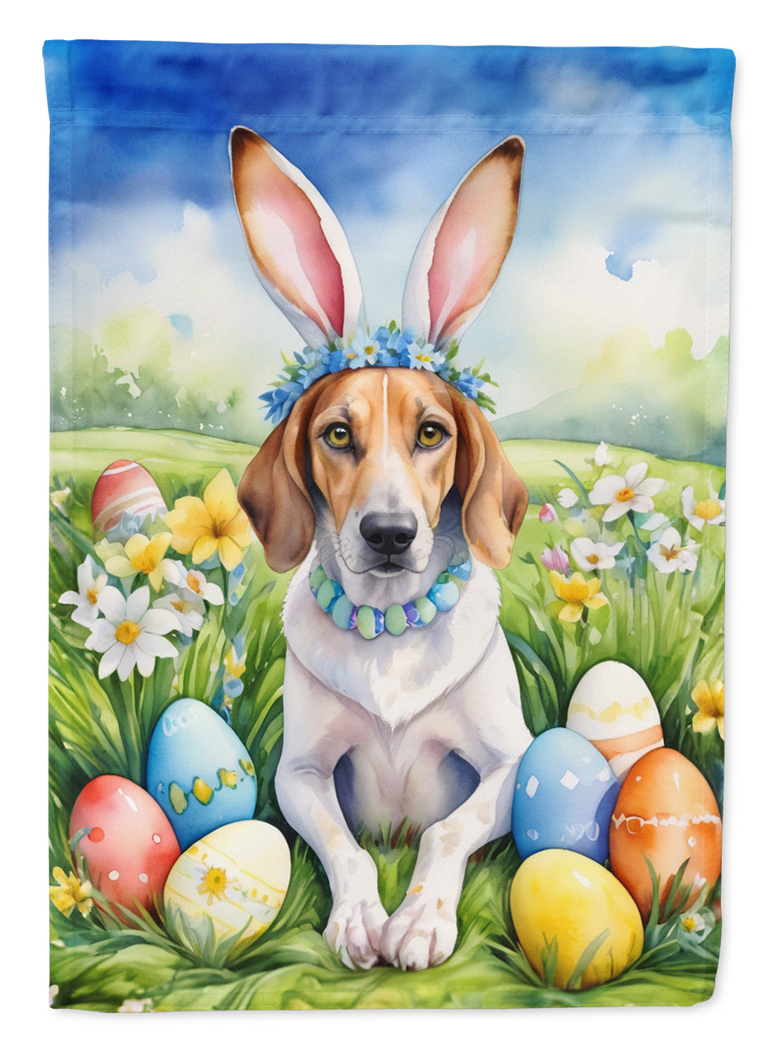 Buy this American Foxhound Easter Egg Hunt Garden Flag