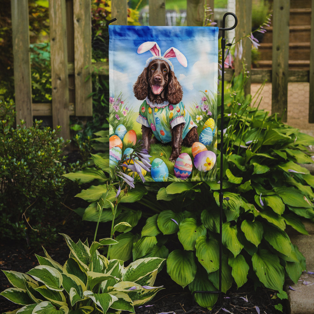 Buy this American Water Spaniel Easter Egg Hunt Garden Flag