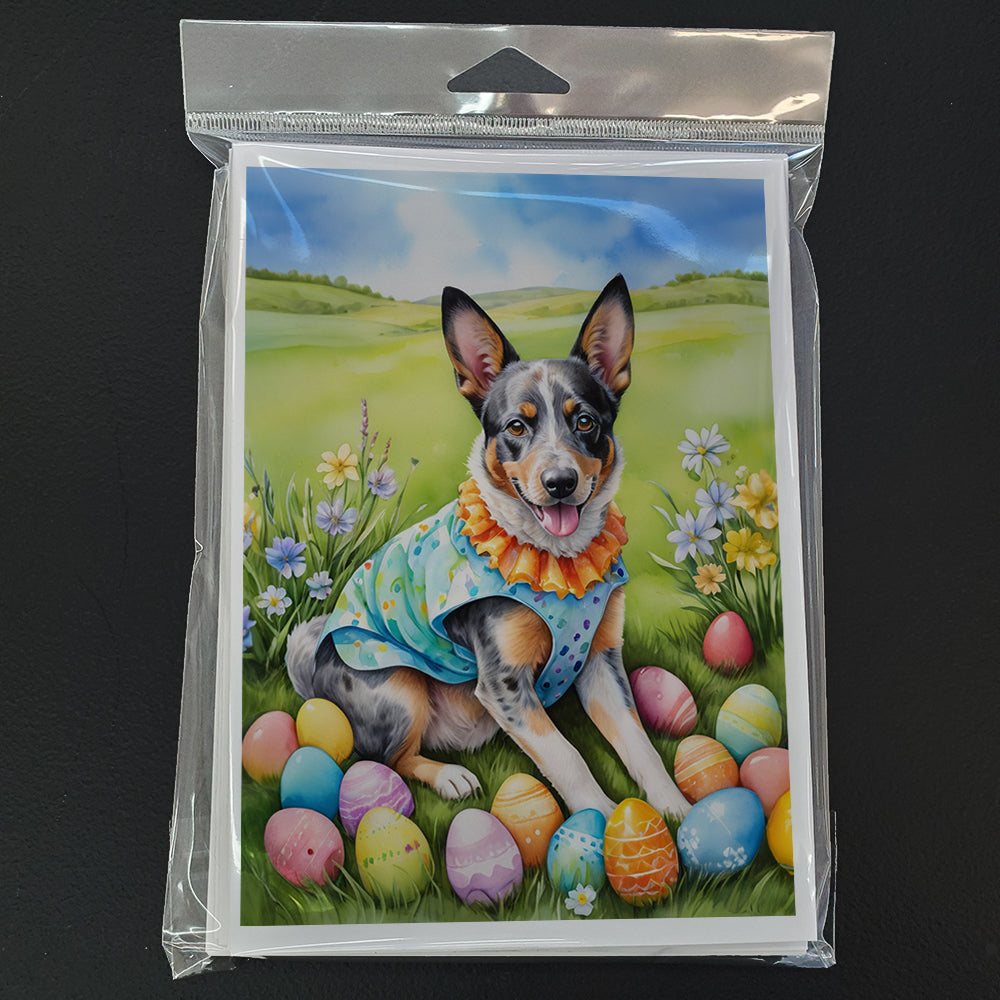 Australian Cattle Dog Easter Egg Hunt Greeting Cards Pack of 8