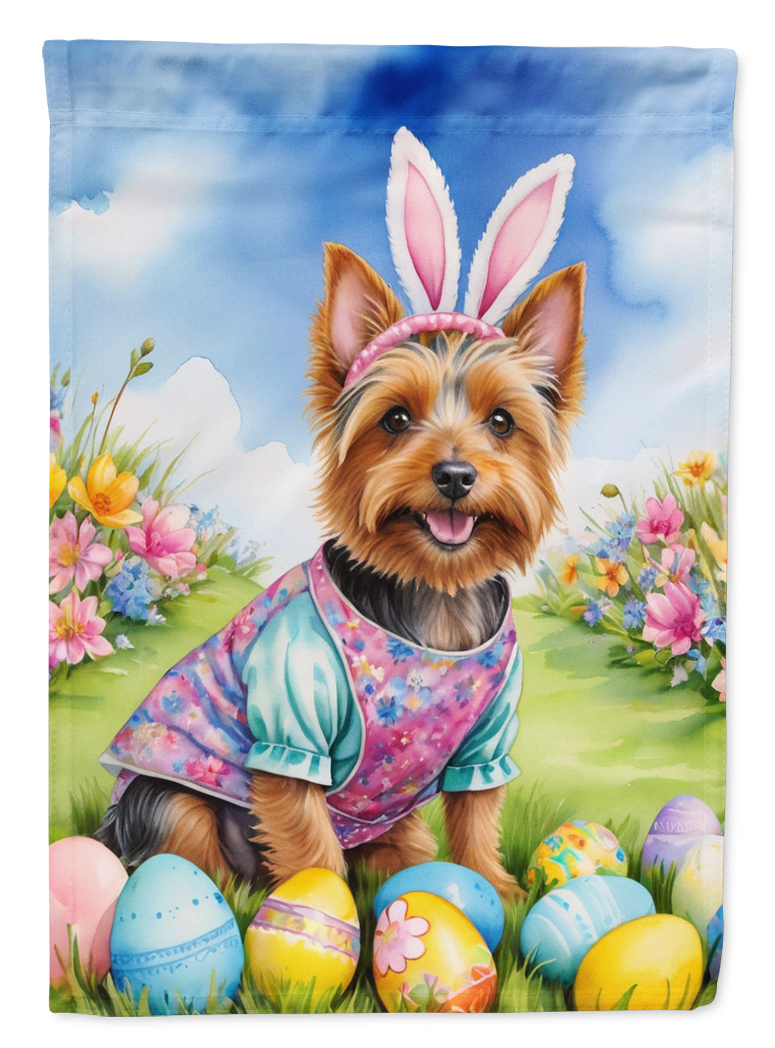 Buy this Australian Terrier Easter Egg Hunt Garden Flag