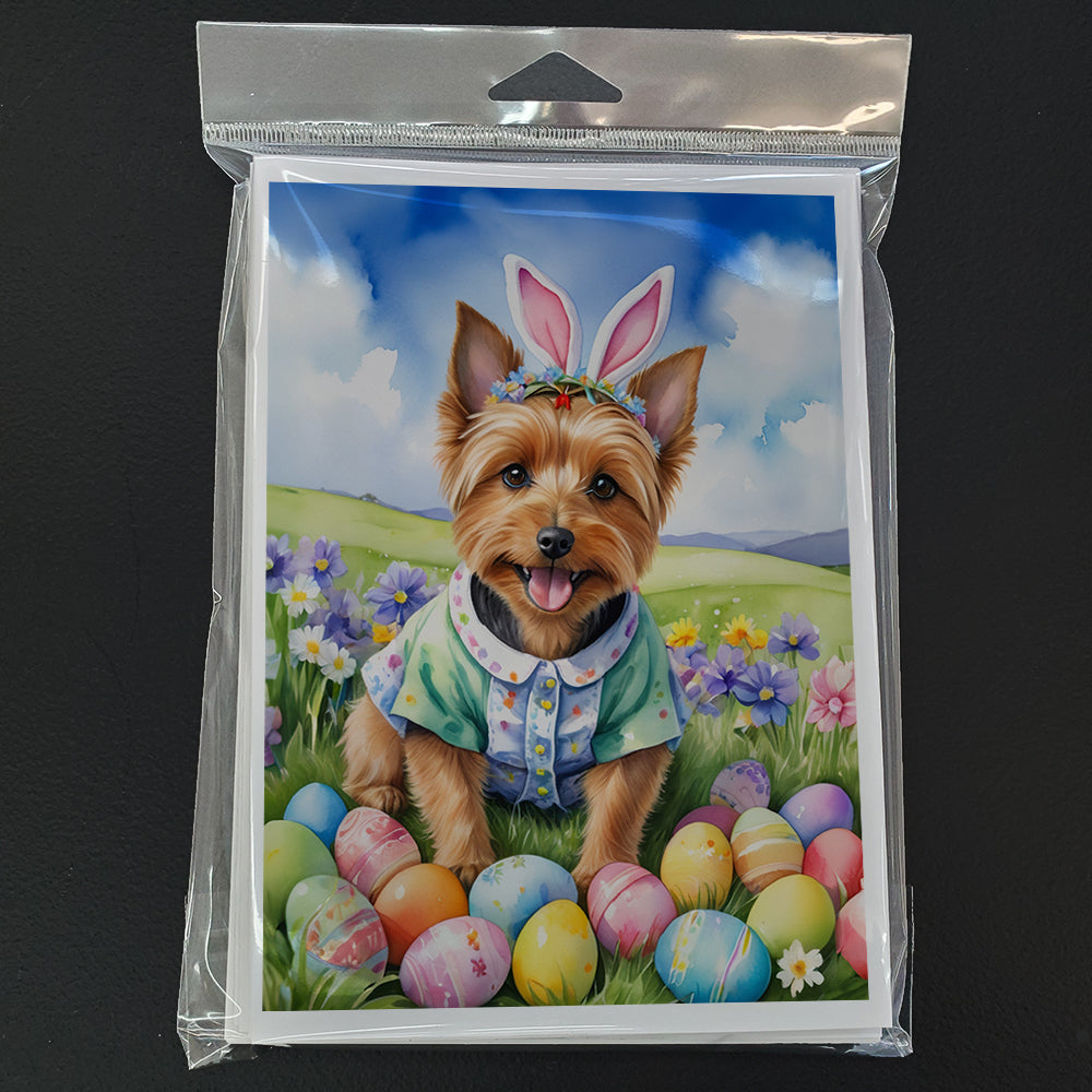 Australian Terrier Easter Egg Hunt Greeting Cards Pack of 8