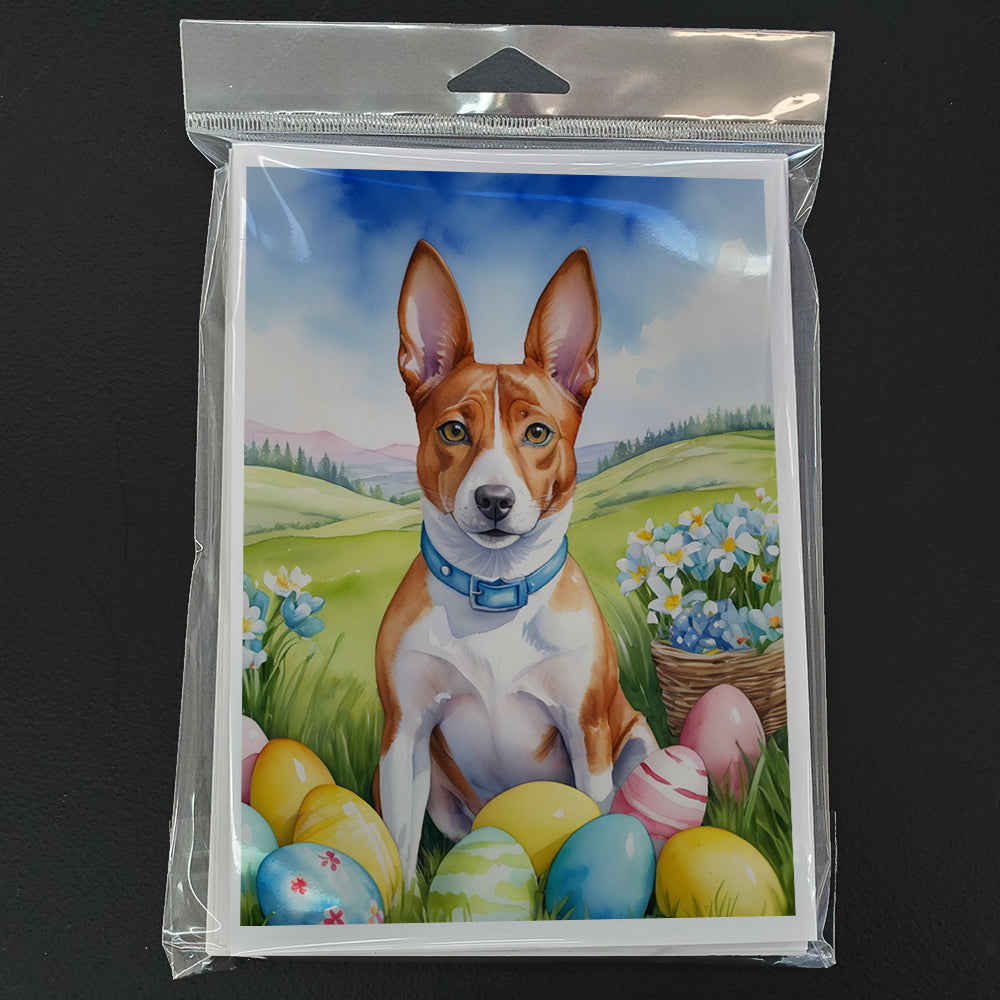 Basenji Easter Egg Hunt Greeting Cards Pack of 8