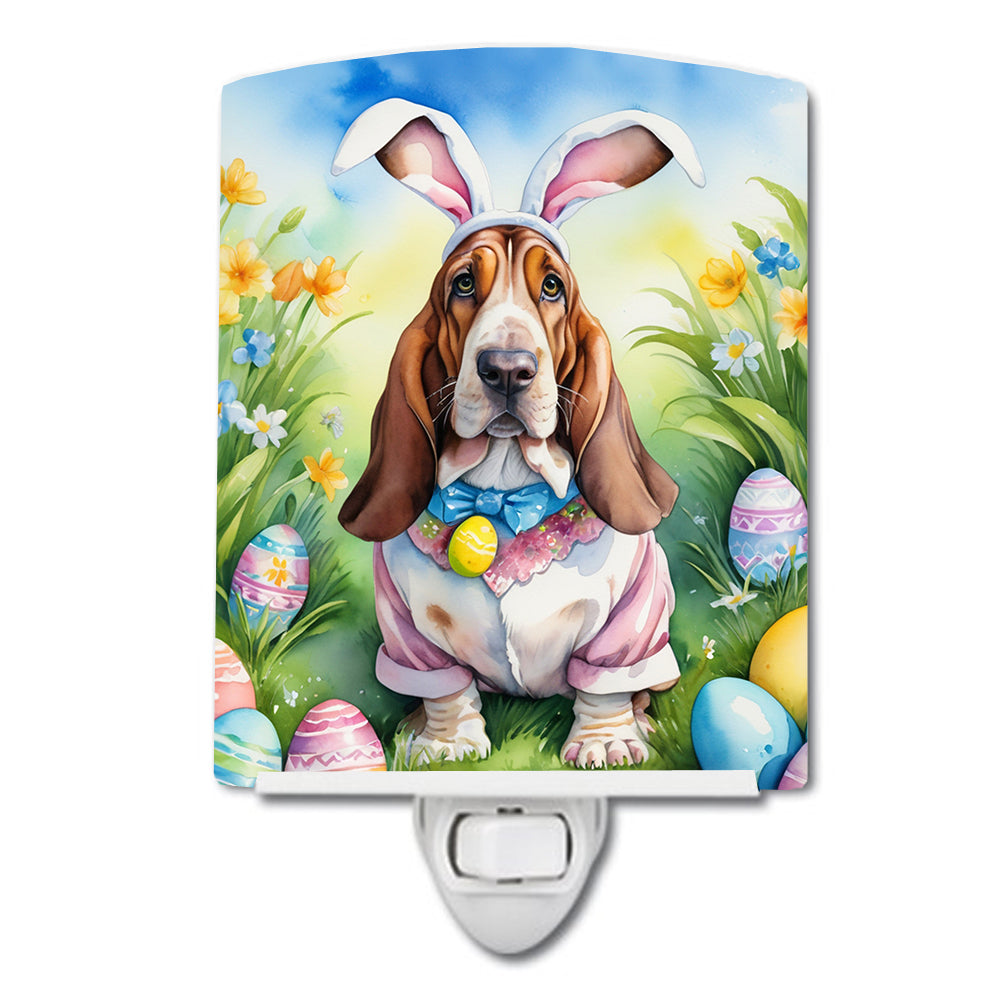 Buy this Basset Hound Easter Egg Hunt Ceramic Night Light