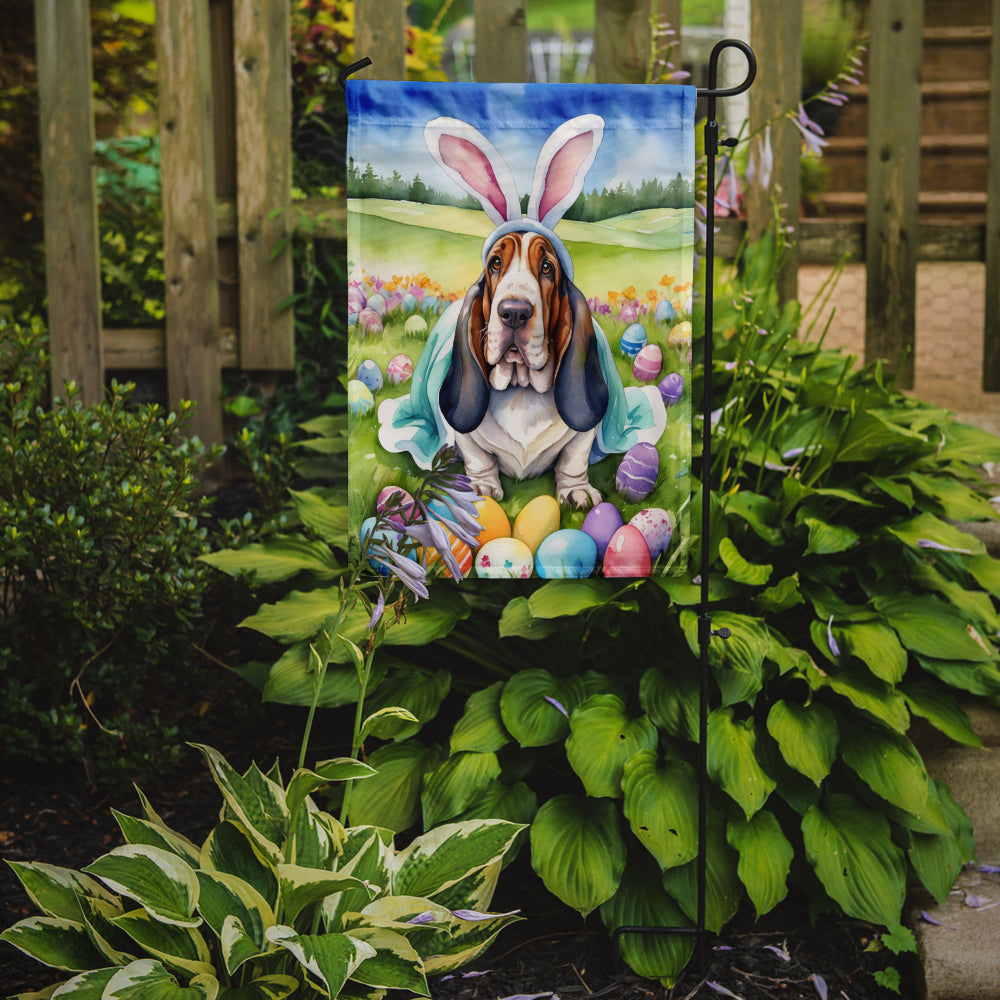 Basset Hound Easter Egg Hunt Garden Flag