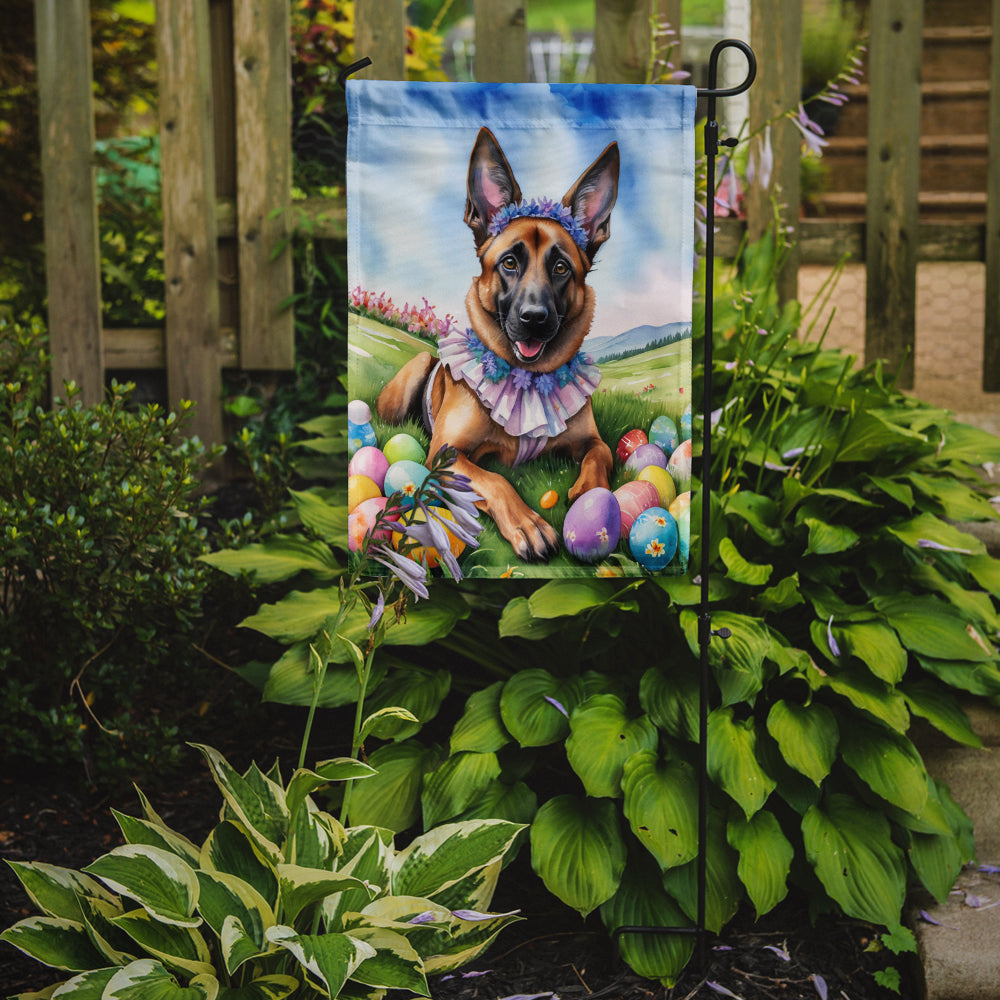 Caroline's Treasures Belgian Malinois Easter Garden Flag - Easter Egg Hunt - Dog-Themed Spring Yard Decor