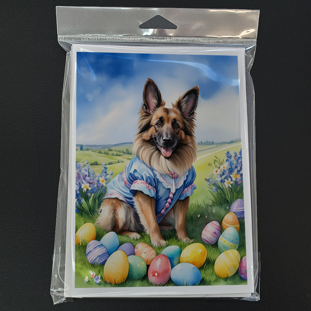 Belgian Tervuren Easter Egg Hunt Greeting Cards Pack of 8