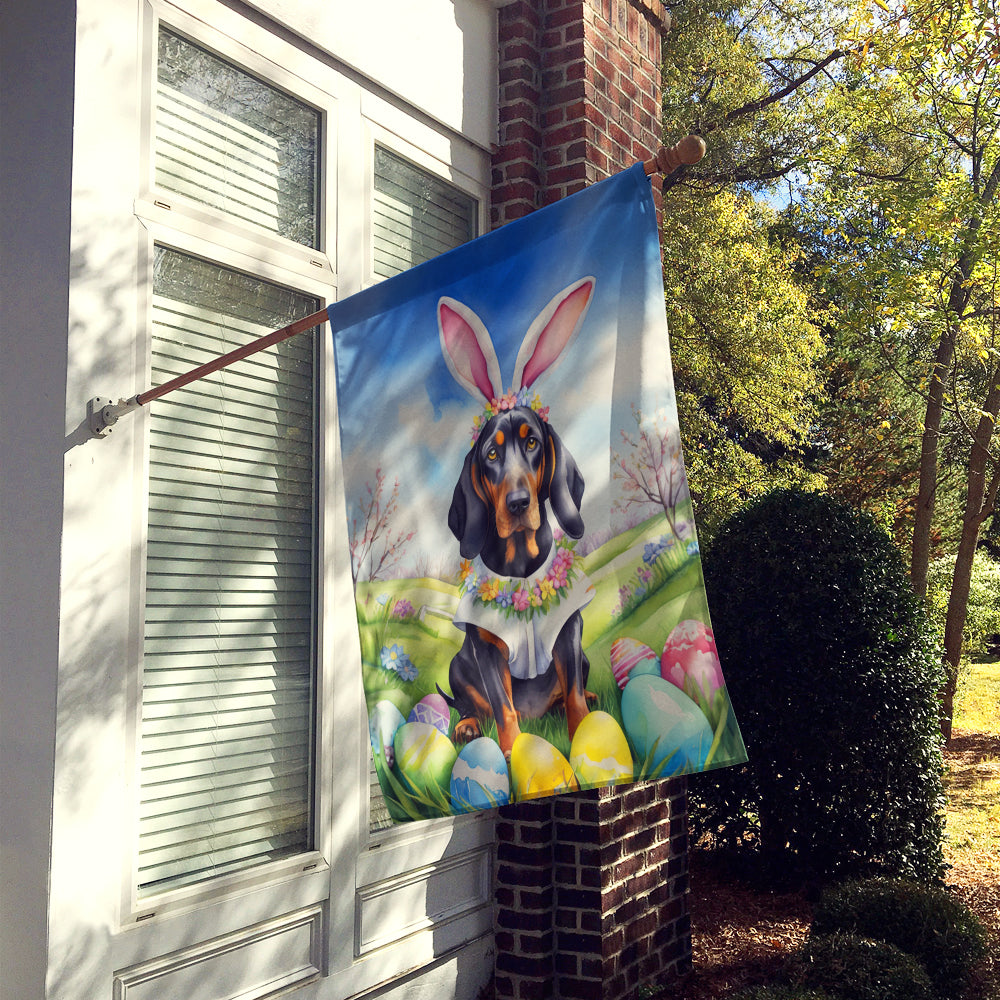 Buy this Black and Tan Coonhound Easter Egg Hunt House Flag