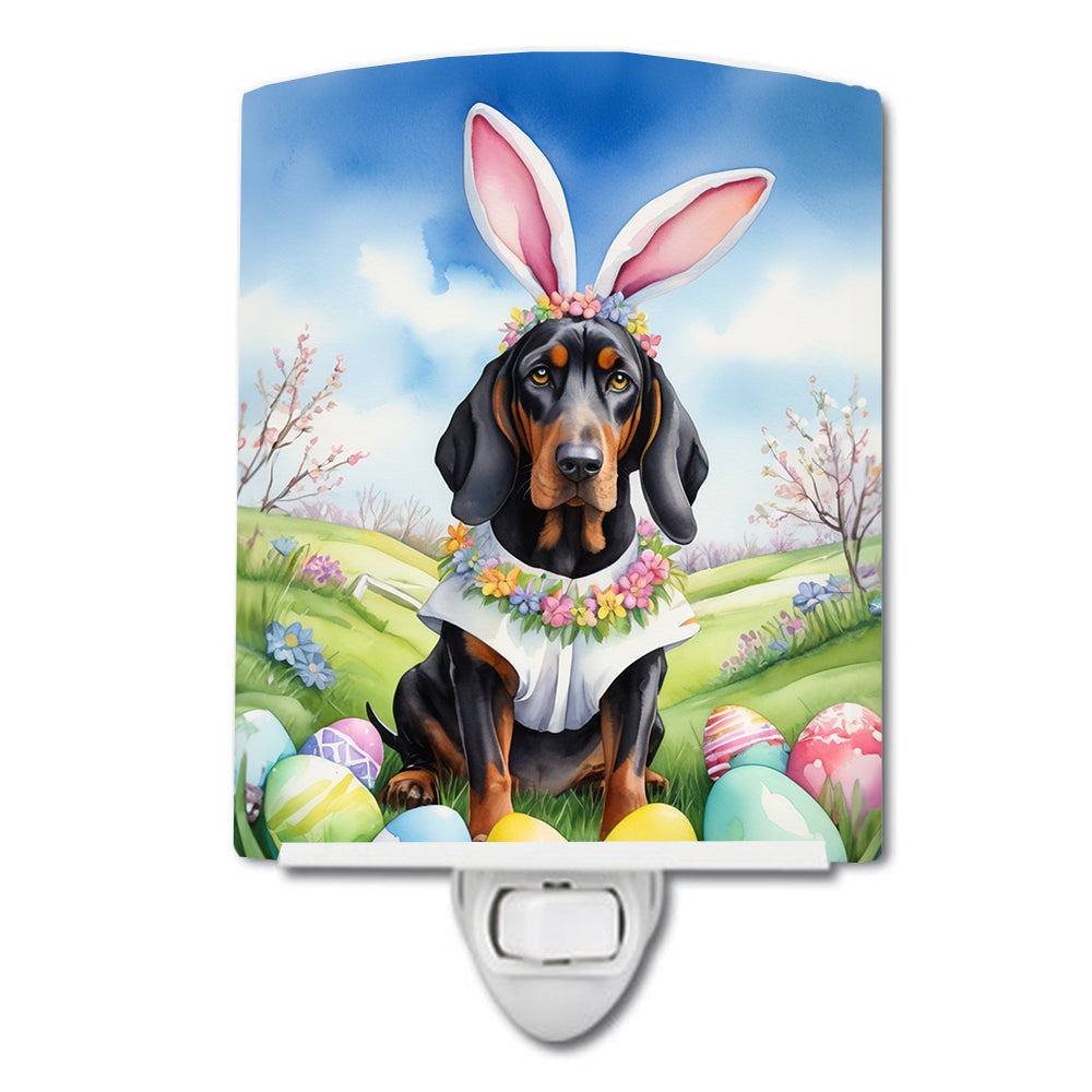 Buy this Black and Tan Coonhound Easter Egg Hunt Ceramic Night Light