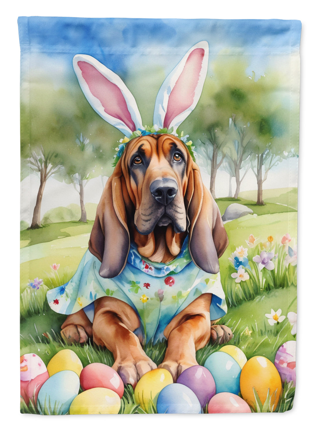 Buy this Bloodhound Easter Egg Hunt Garden Flag