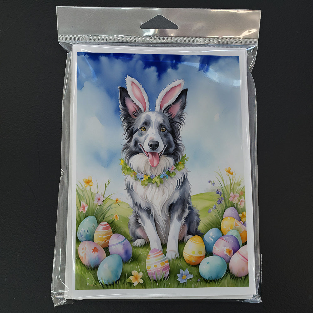 Border Collie Easter Egg Hunt Greeting Cards Pack of 8