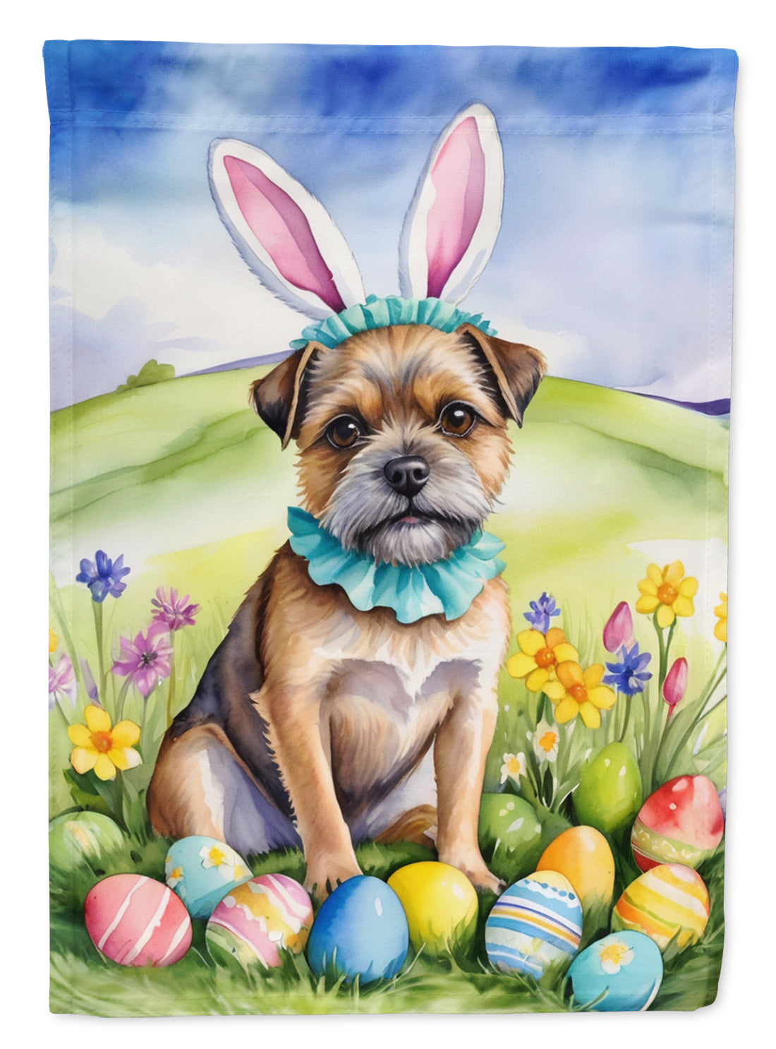Buy this Border Terrier Easter Egg Hunt House Flag