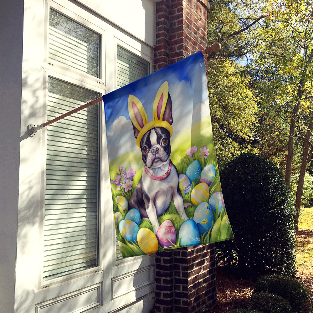 Boston Terrier Easter Egg Hunt House Flag