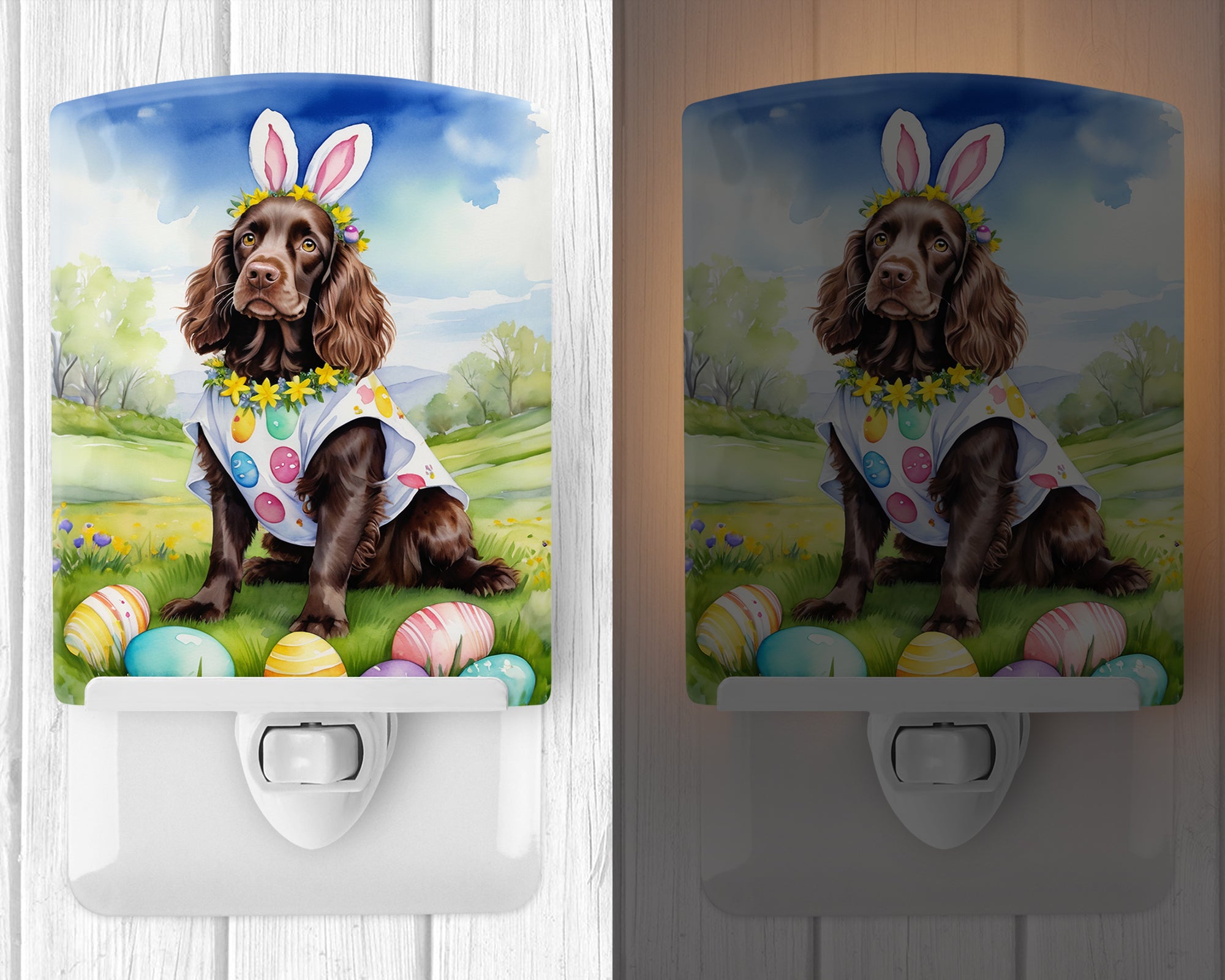 Buy this Boykin Spaniel Easter Egg Hunt Ceramic Night Light