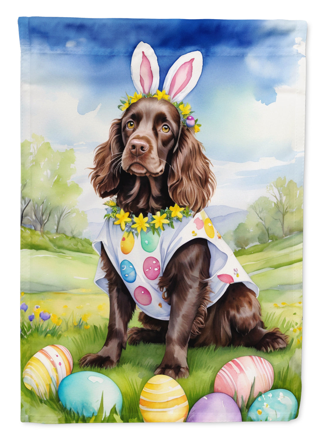 Buy this Boykin Spaniel Easter Egg Hunt Garden Flag