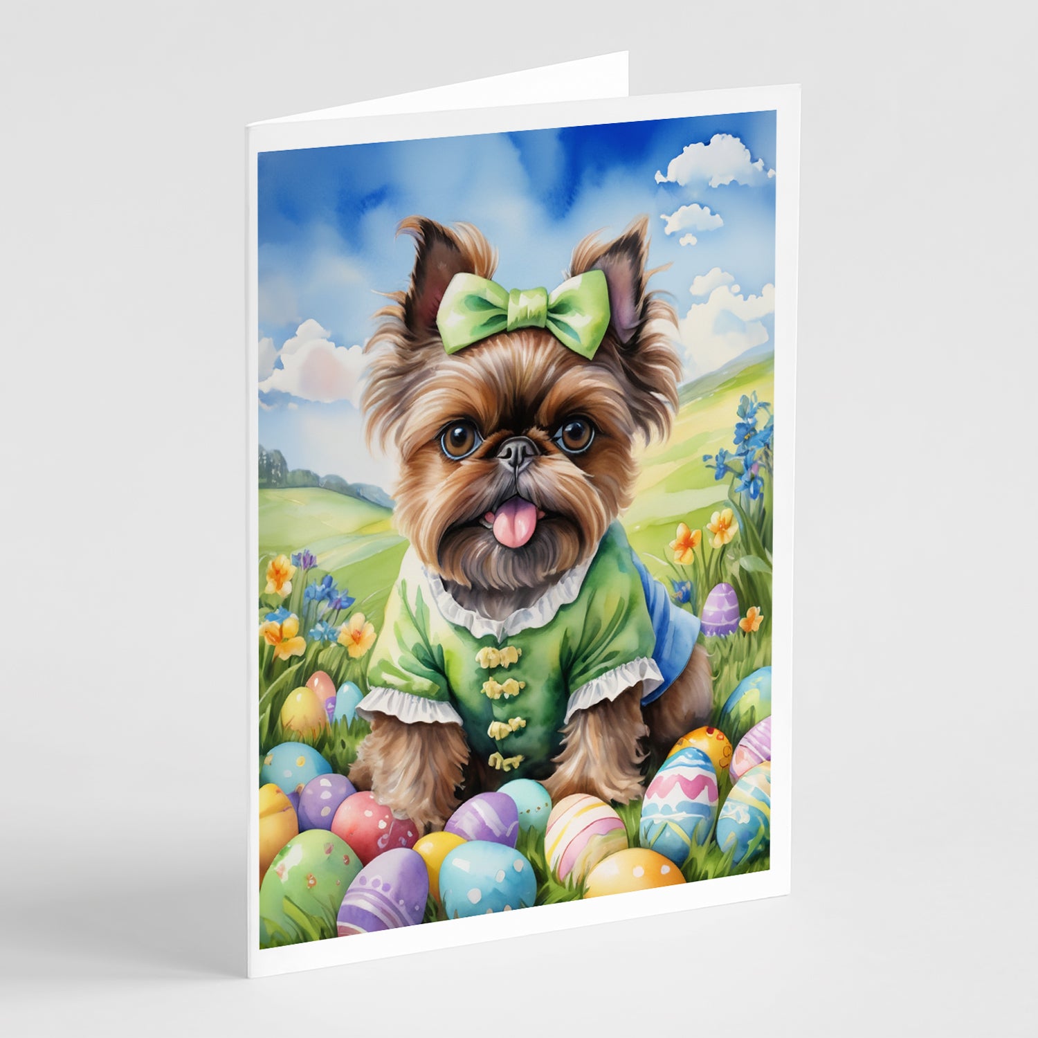Buy this Brussels Griffon Easter Egg Hunt Greeting Cards Pack of 8