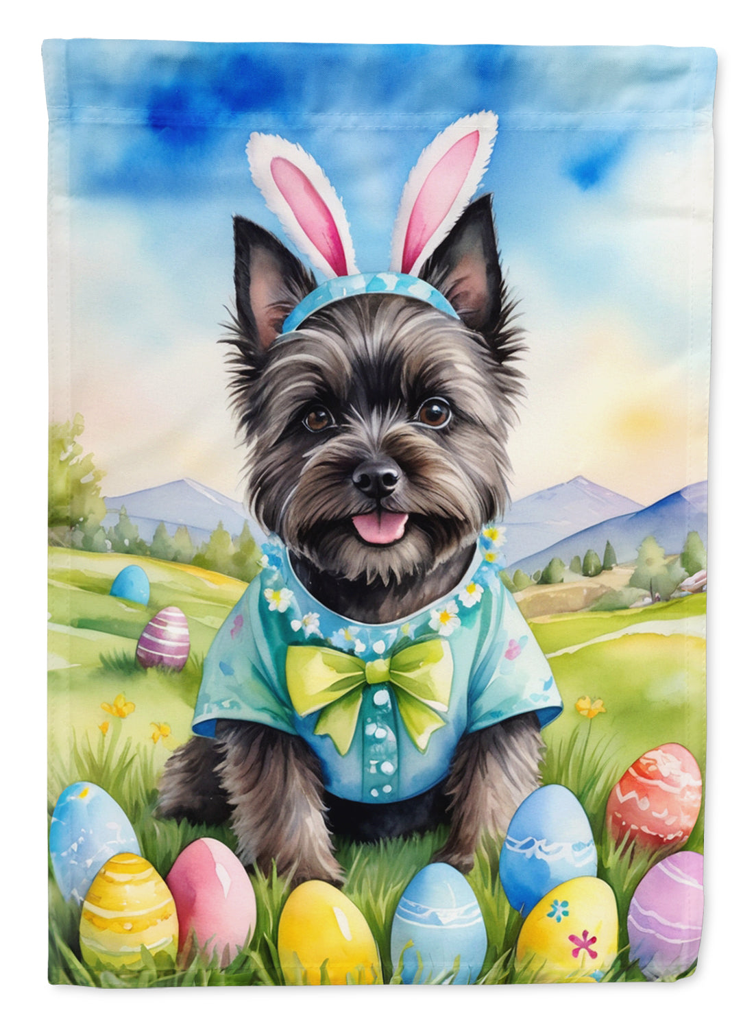 Buy this Cairn Terrier Easter Egg Hunt House Flag