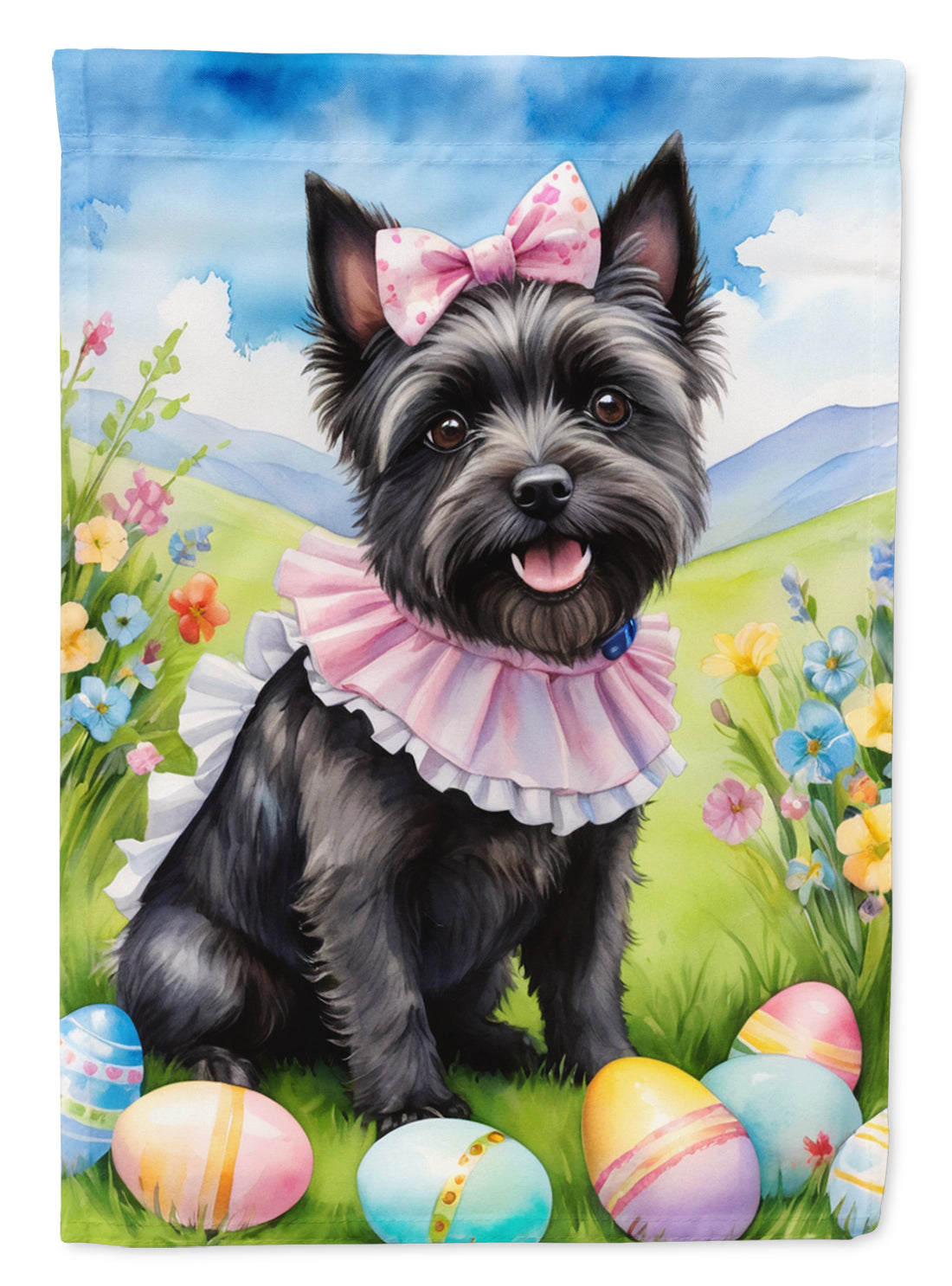 Buy this Cairn Terrier Easter Egg Hunt House Flag