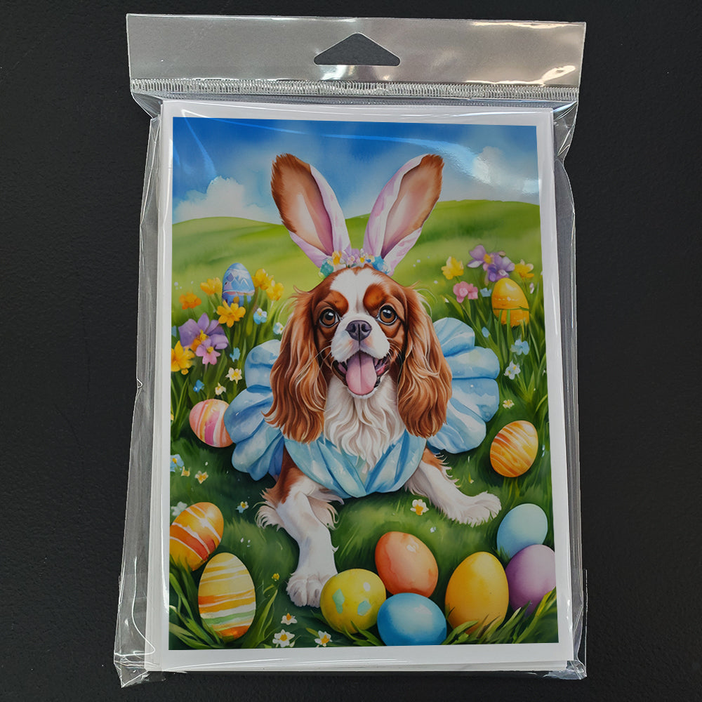 Cavalier Spaniel Easter Egg Hunt Greeting Cards Pack of 8
