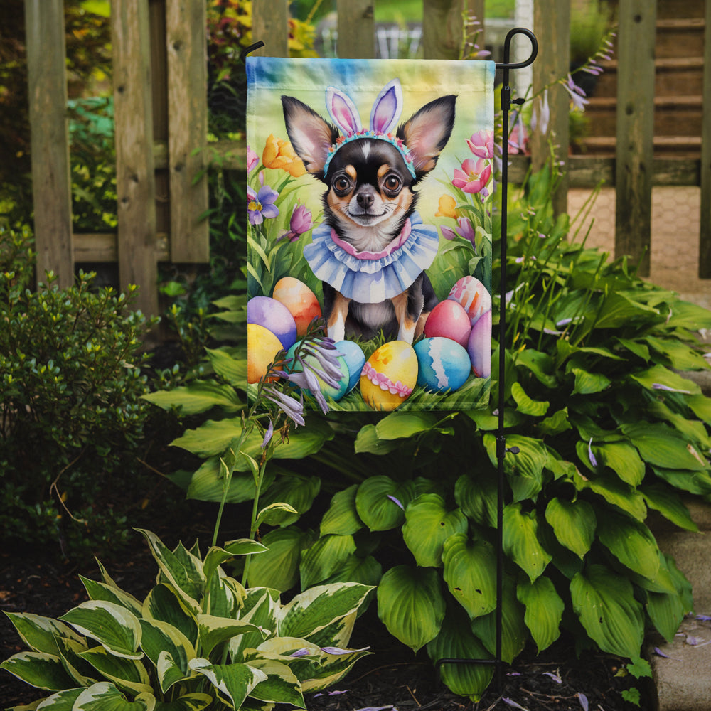 Caroline's Treasures Chihuahua Easter Garden Flag - Easter Egg Hunt - Dog-Themed Spring Yard Decor