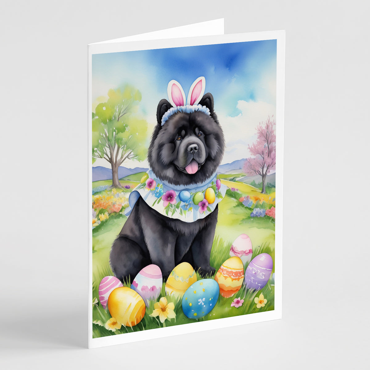 Buy this Chow Chow Easter Egg Hunt Greeting Cards Pack of 8