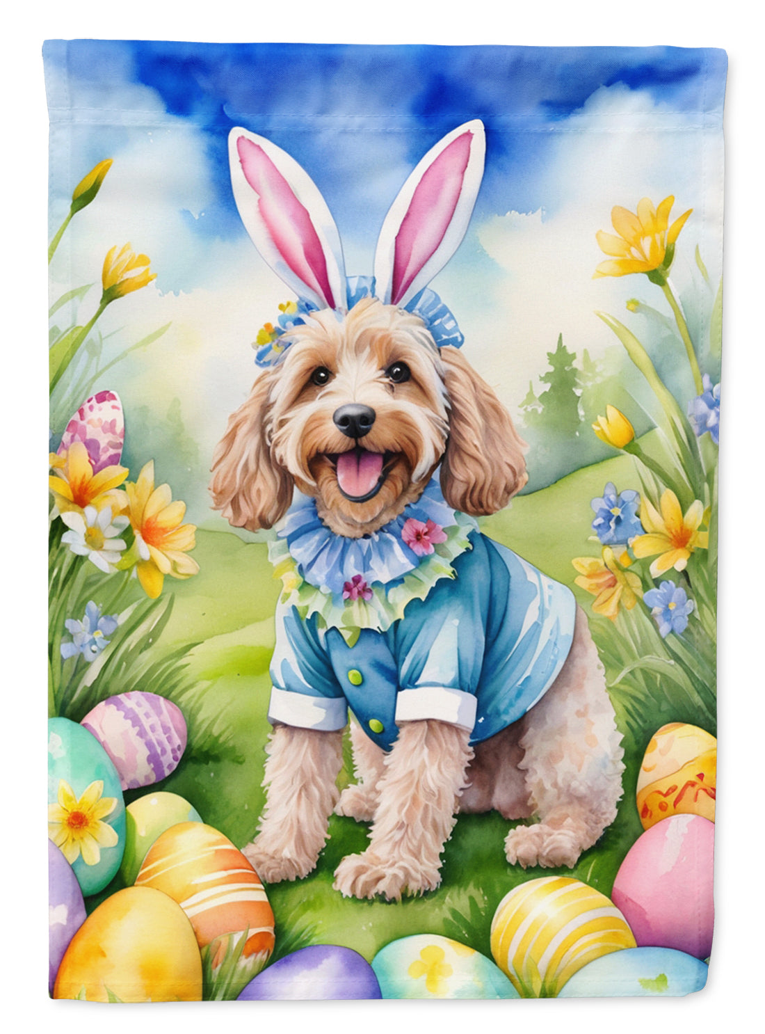 Buy this Cockapoo Easter Egg Hunt House Flag