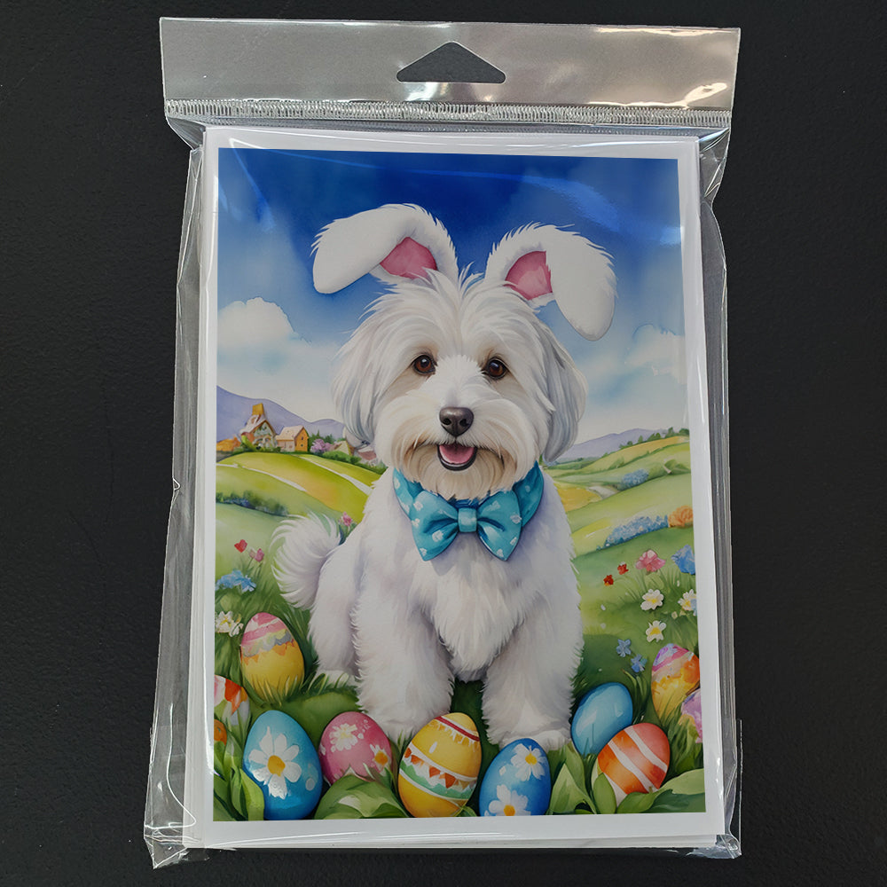 Coton de Tulear Easter Egg Hunt Greeting Cards Pack of 8