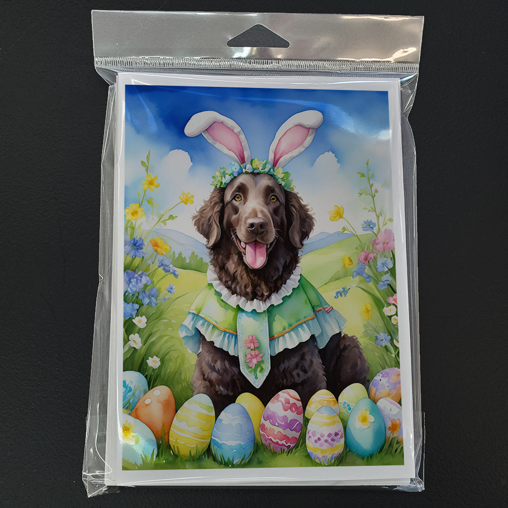 Curly-Coated Retriever Easter Egg Hunt Greeting Cards Pack of 8