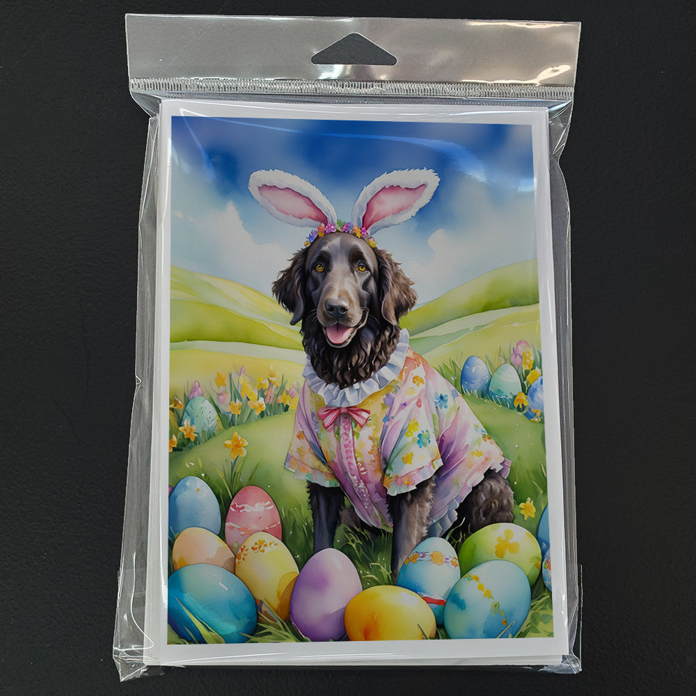 Curly-Coated Retriever Easter Egg Hunt Greeting Cards Pack of 8
