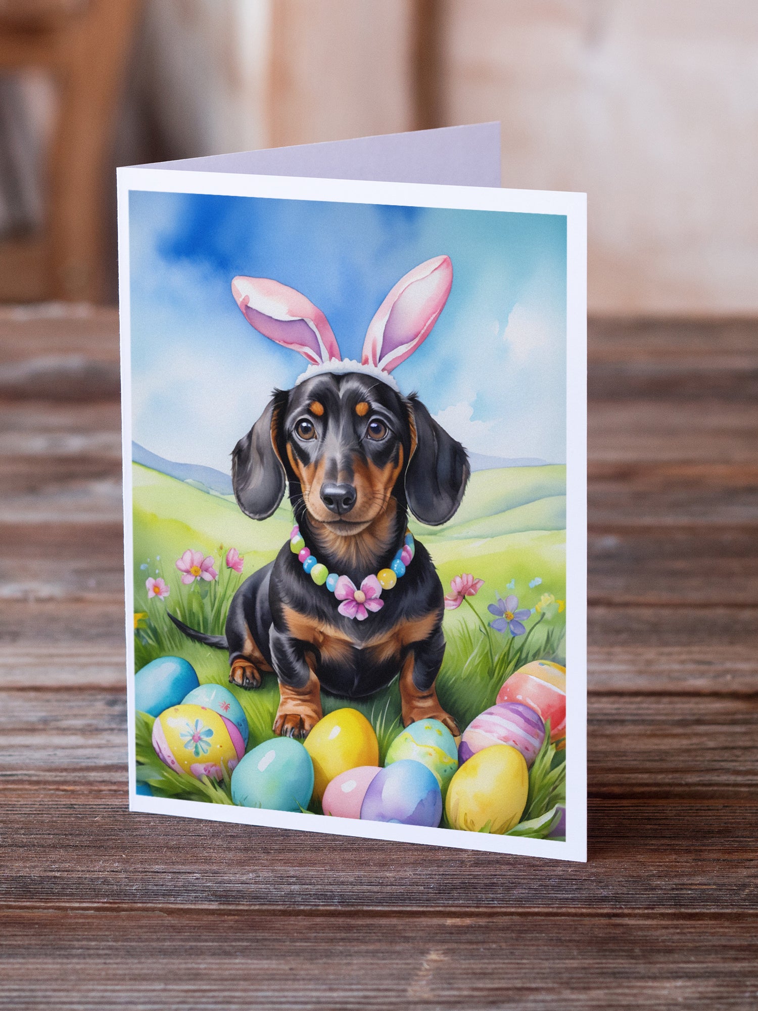 Dachshund Easter Egg Hunt Greeting Cards Pack of 8