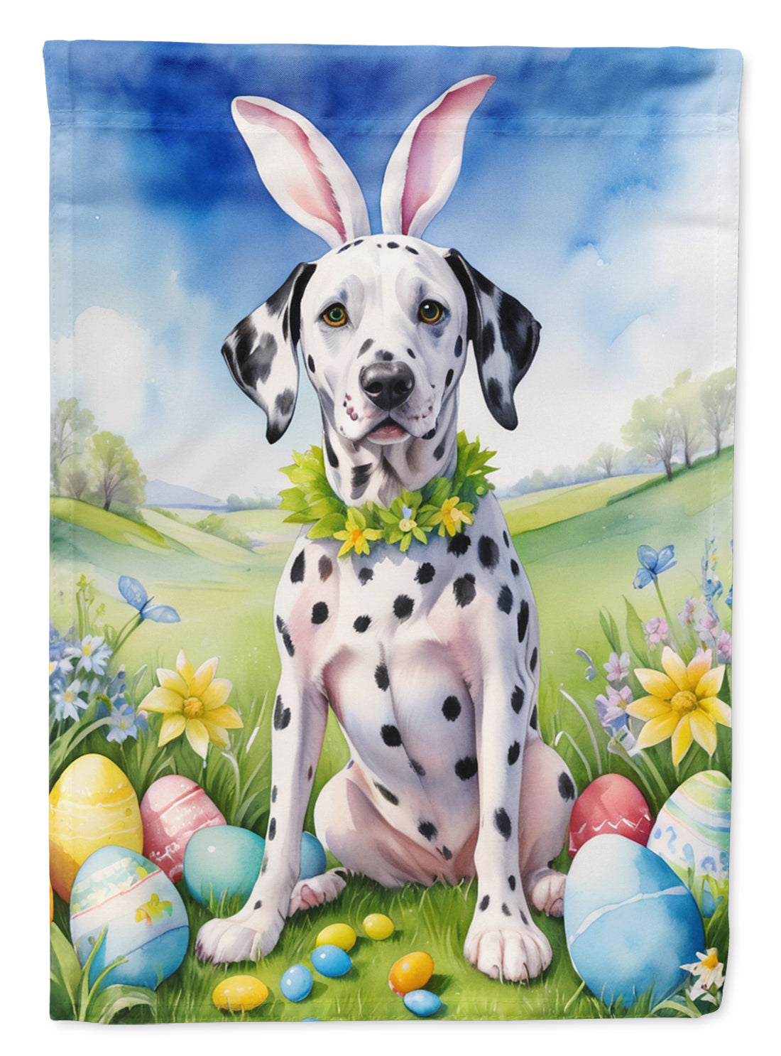 Buy this Dalmatian Easter Egg Hunt Garden Flag