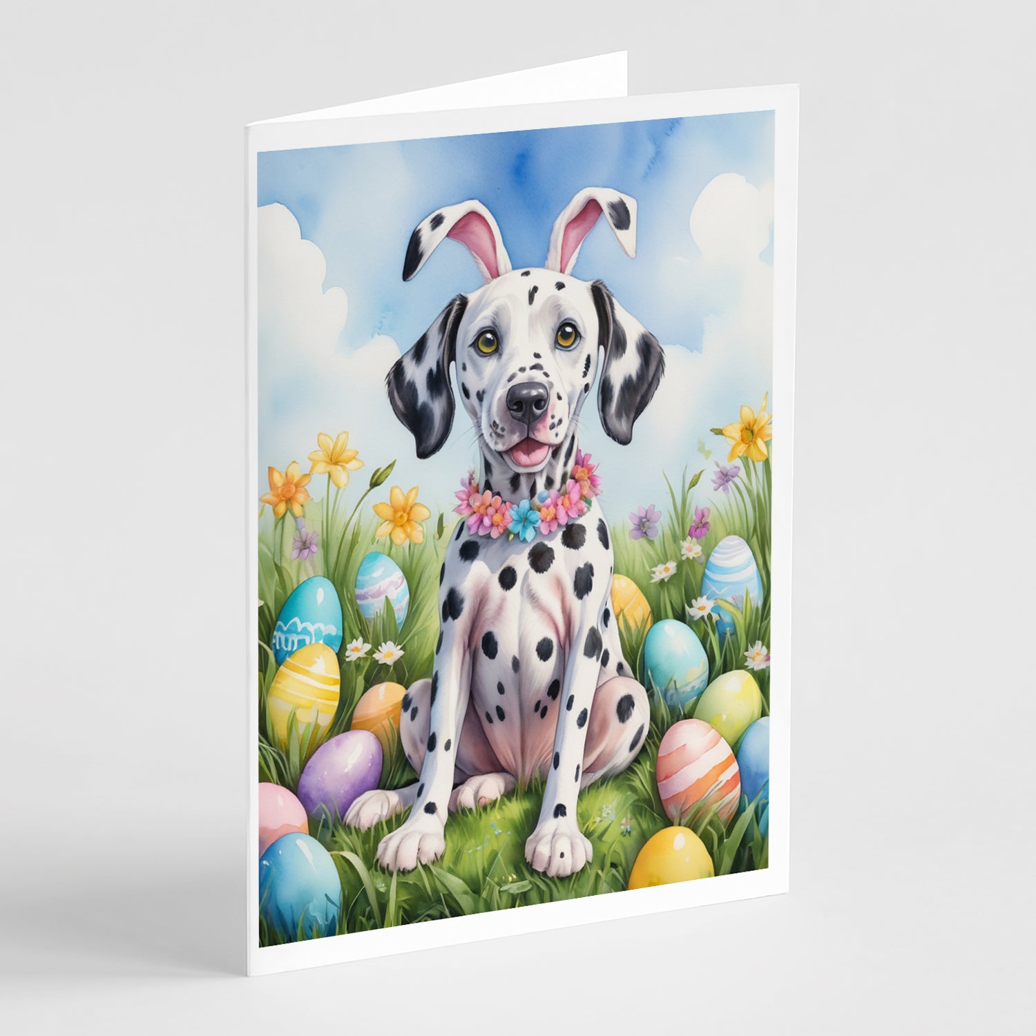 Buy this Dalmatian Easter Egg Hunt Greeting Cards Pack of 8