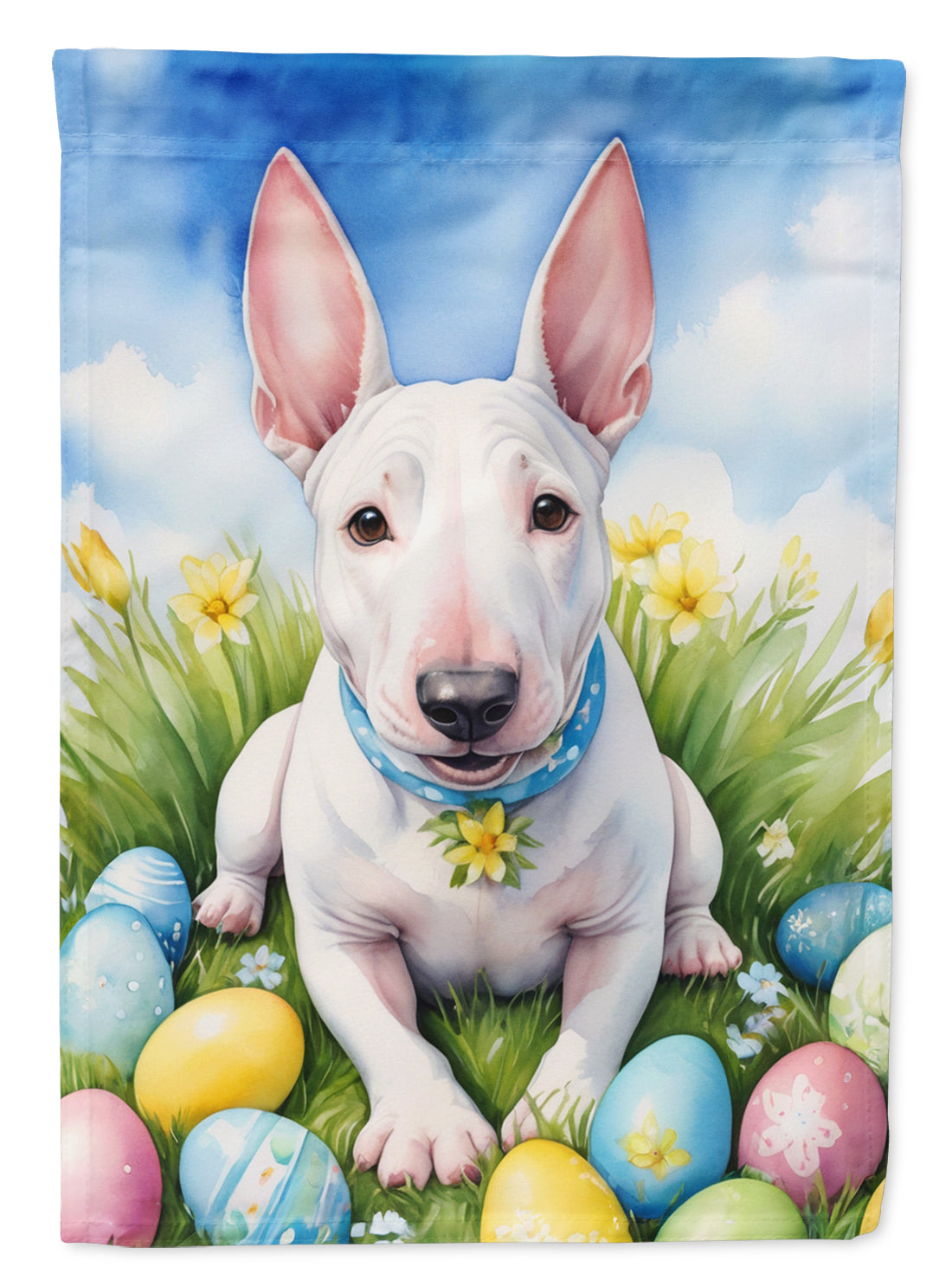 Buy this English Bull Terrier Easter Egg Hunt House Flag