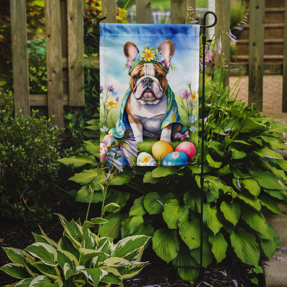 English Bulldog Easter Egg Hunt Garden Flag