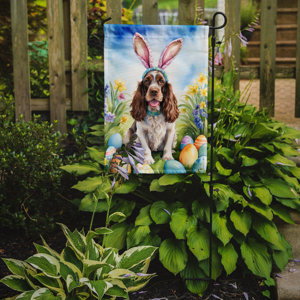 Caroline's Treasures English Cocker Spaniel Easter Garden Flag - Easter Egg Hunt - Dog-Themed Spring Yard Decor