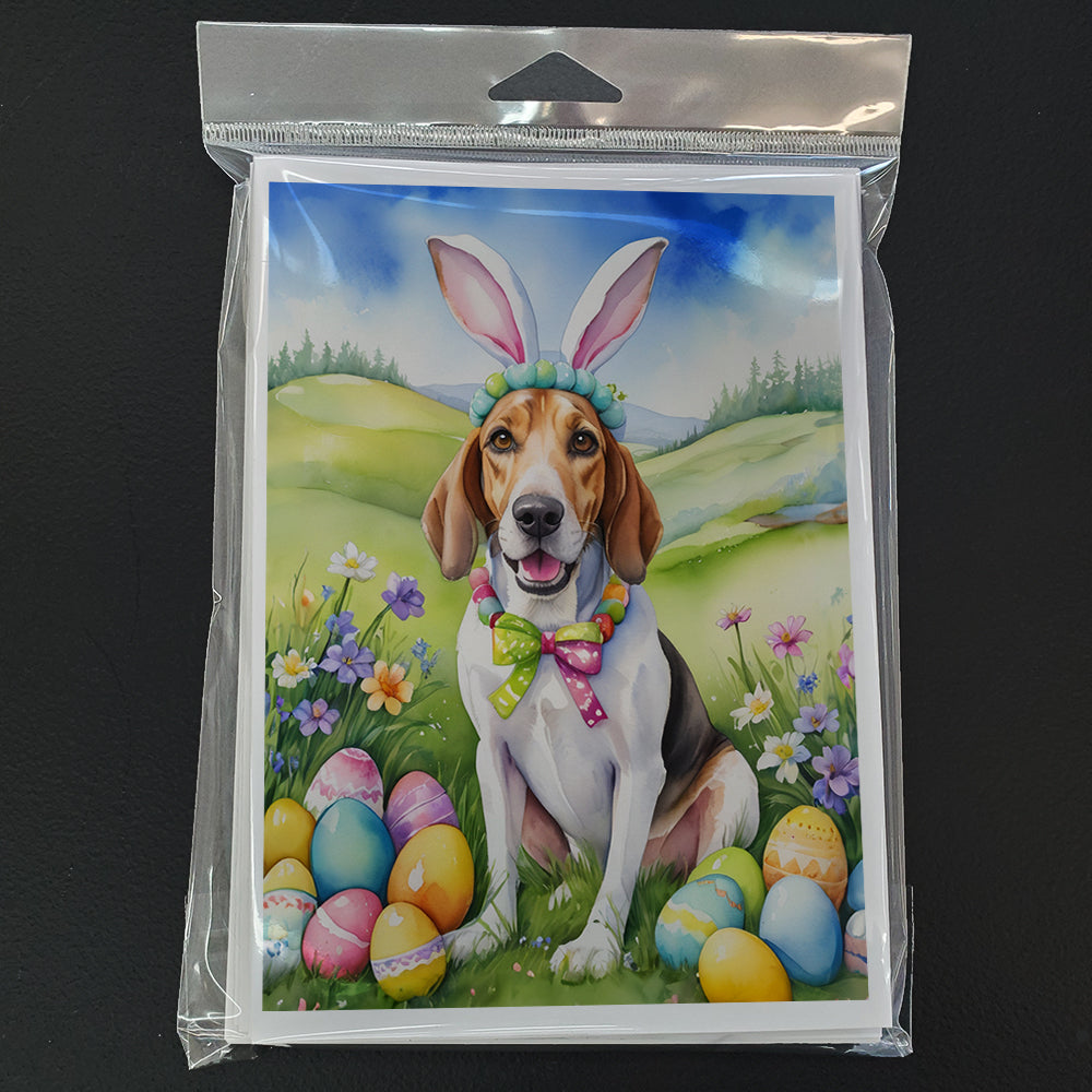 English Foxhound Easter Egg Hunt Greeting Cards Pack of 8