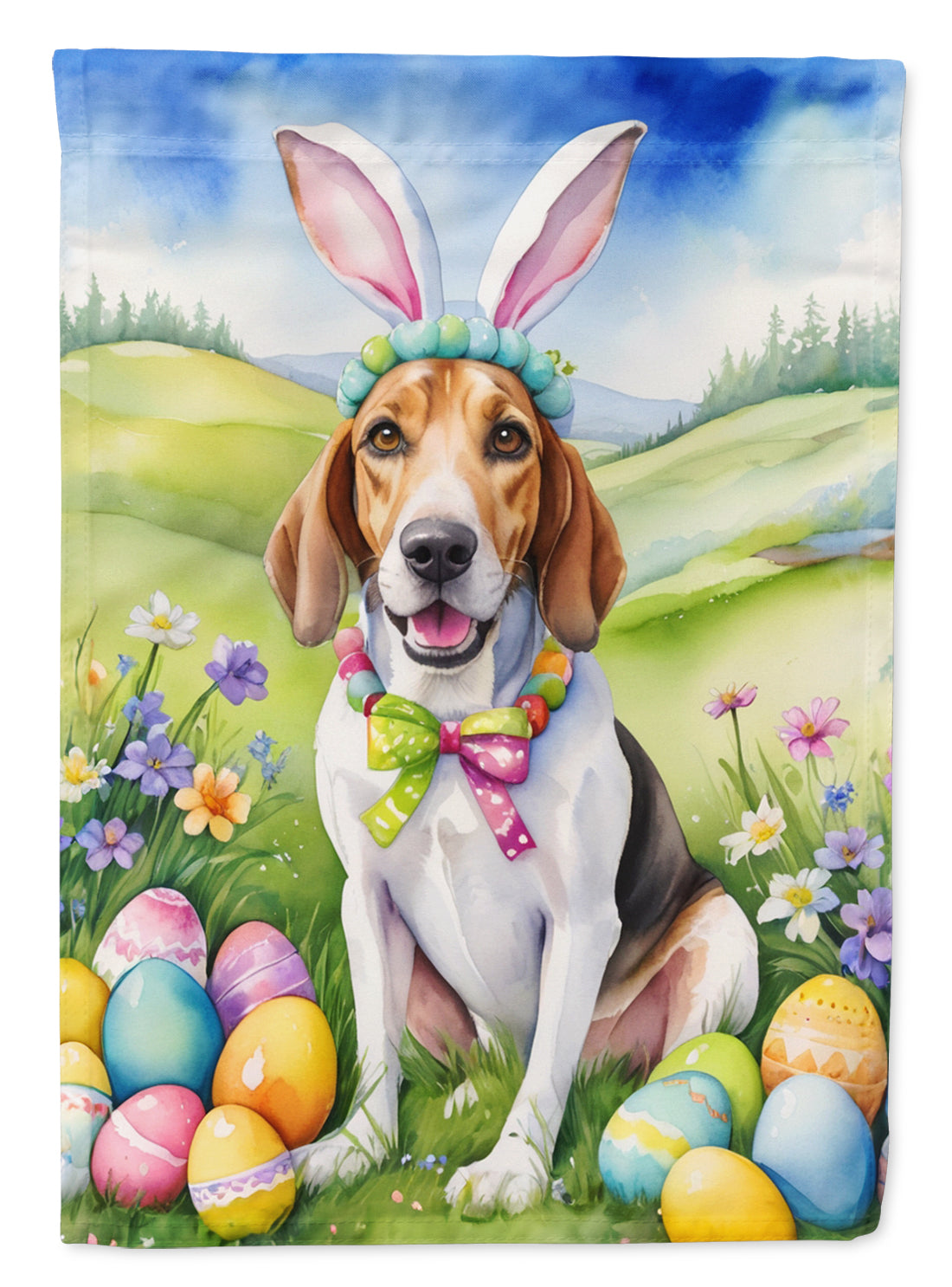 Buy this English Foxhound Easter Egg Hunt Garden Flag