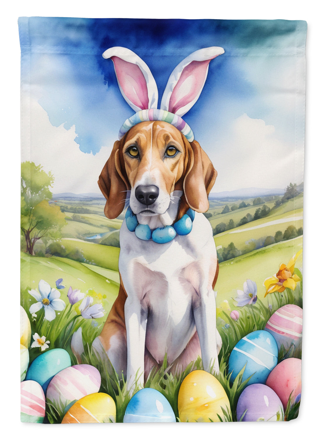 Buy this English Foxhound Easter Egg Hunt House Flag