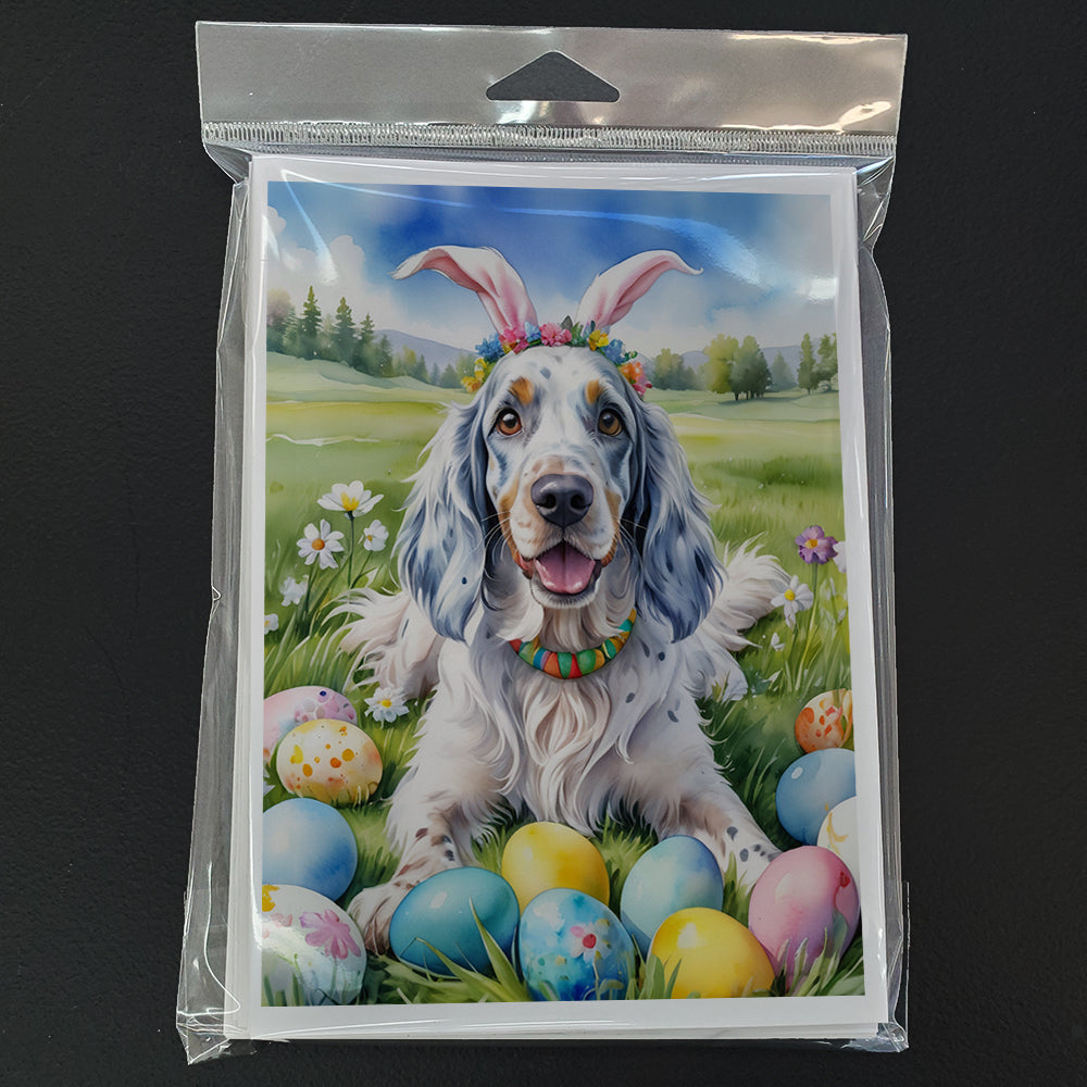 English Setter Easter Egg Hunt Greeting Cards Pack of 8