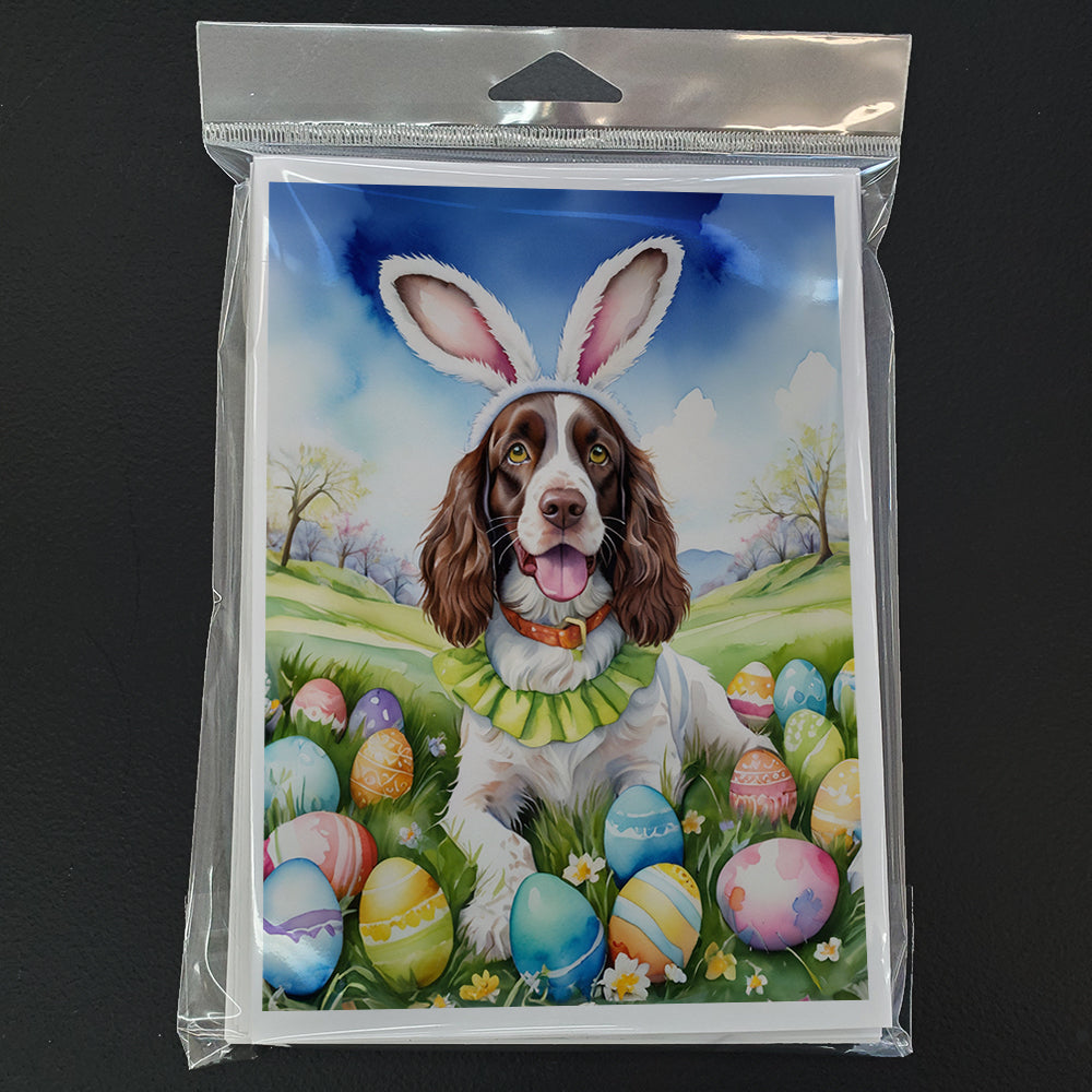English Springer Spaniel Easter Egg Hunt Greeting Cards Pack of 8