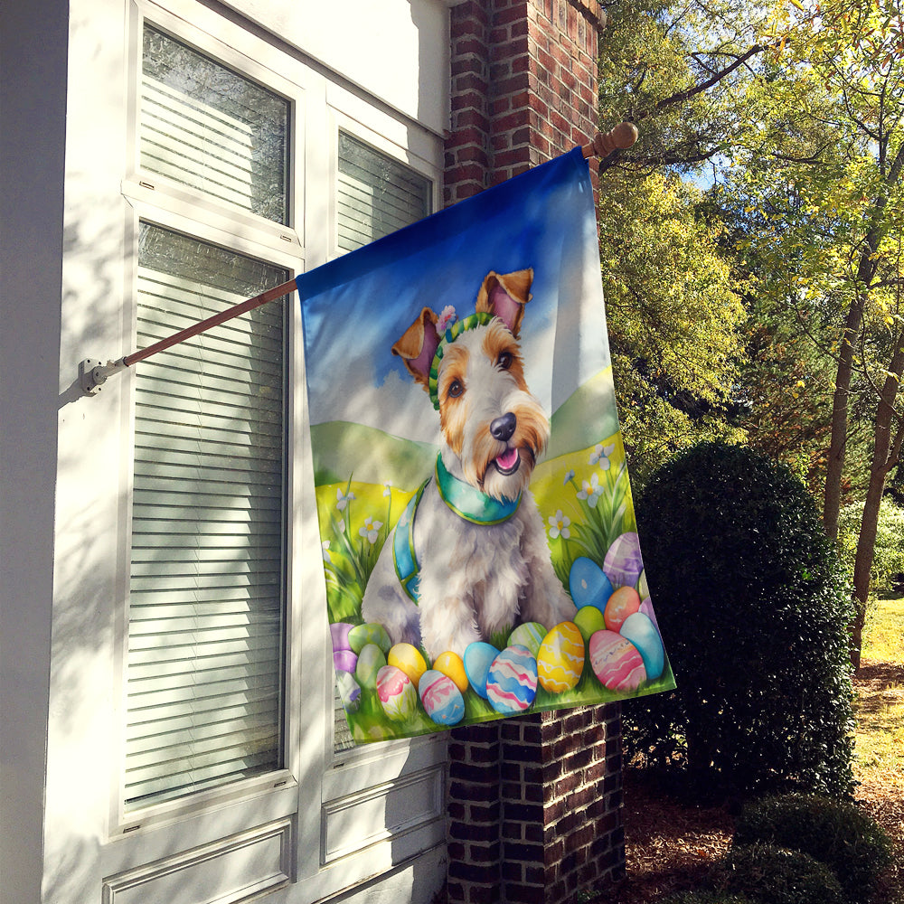 Buy this Fox Terrier Easter Egg Hunt House Flag