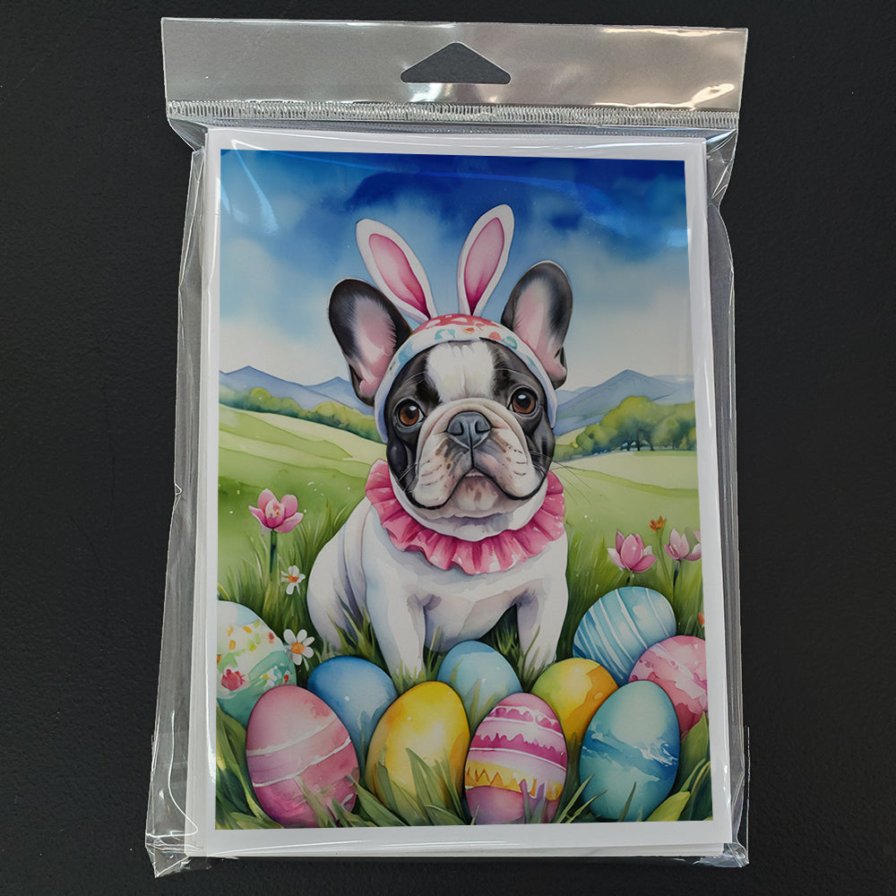 French Bulldog Easter Egg Hunt Greeting Cards Pack of 8