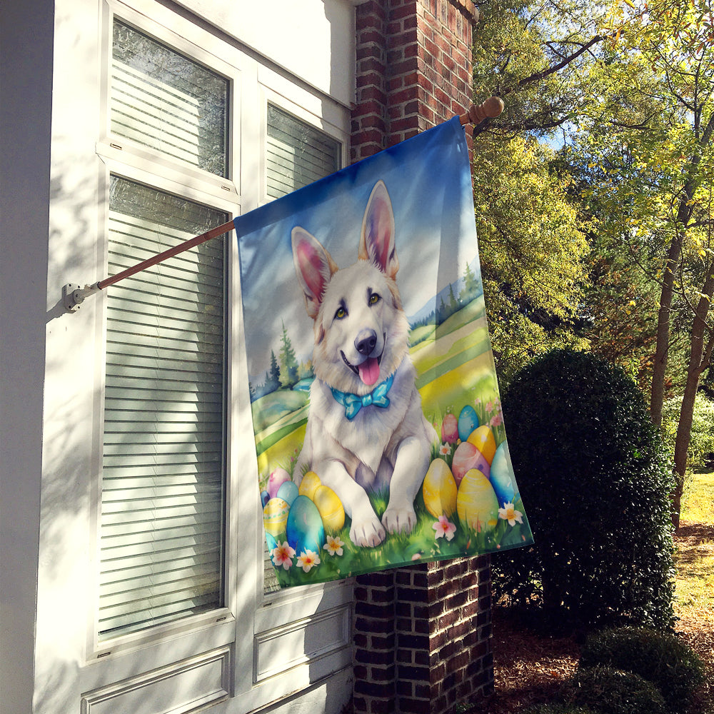 Buy this White German Shepherd Easter Egg Hunt House Flag