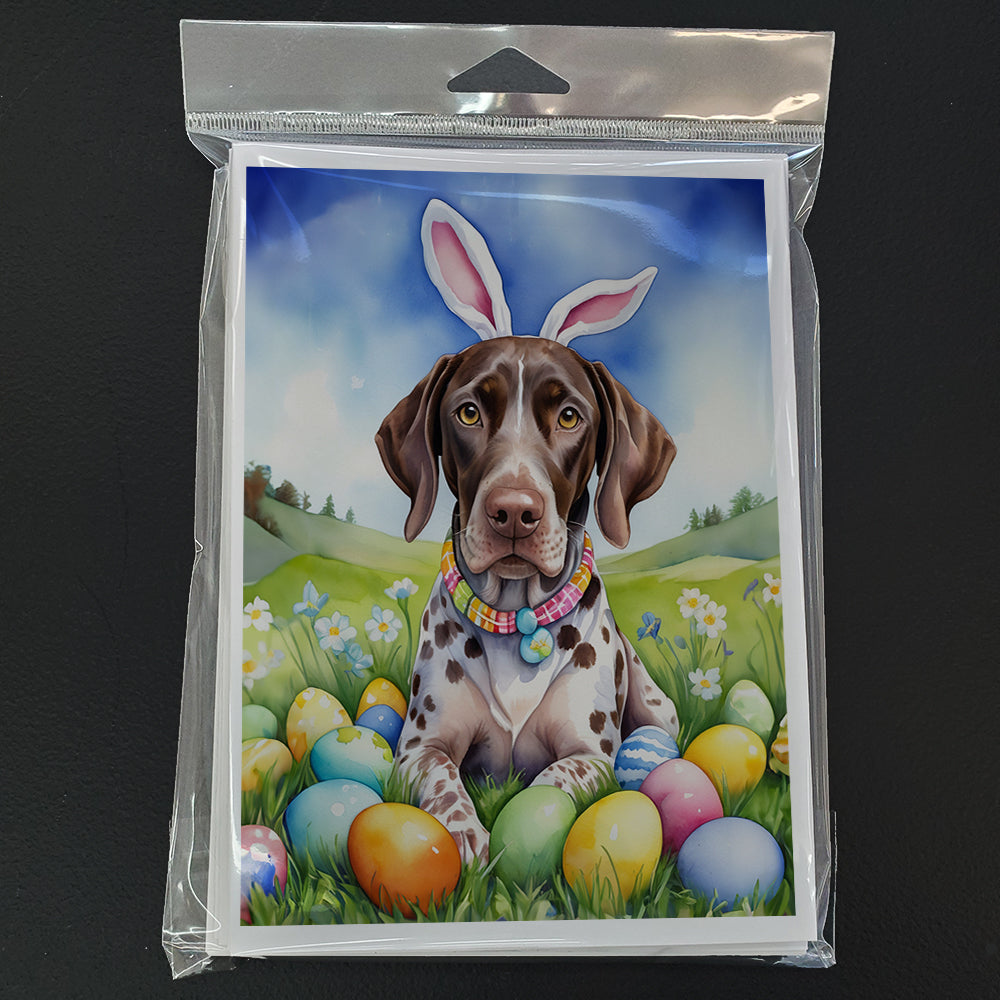 German Shorthaired Pointer Easter Egg Hunt Greeting Cards Pack of 8