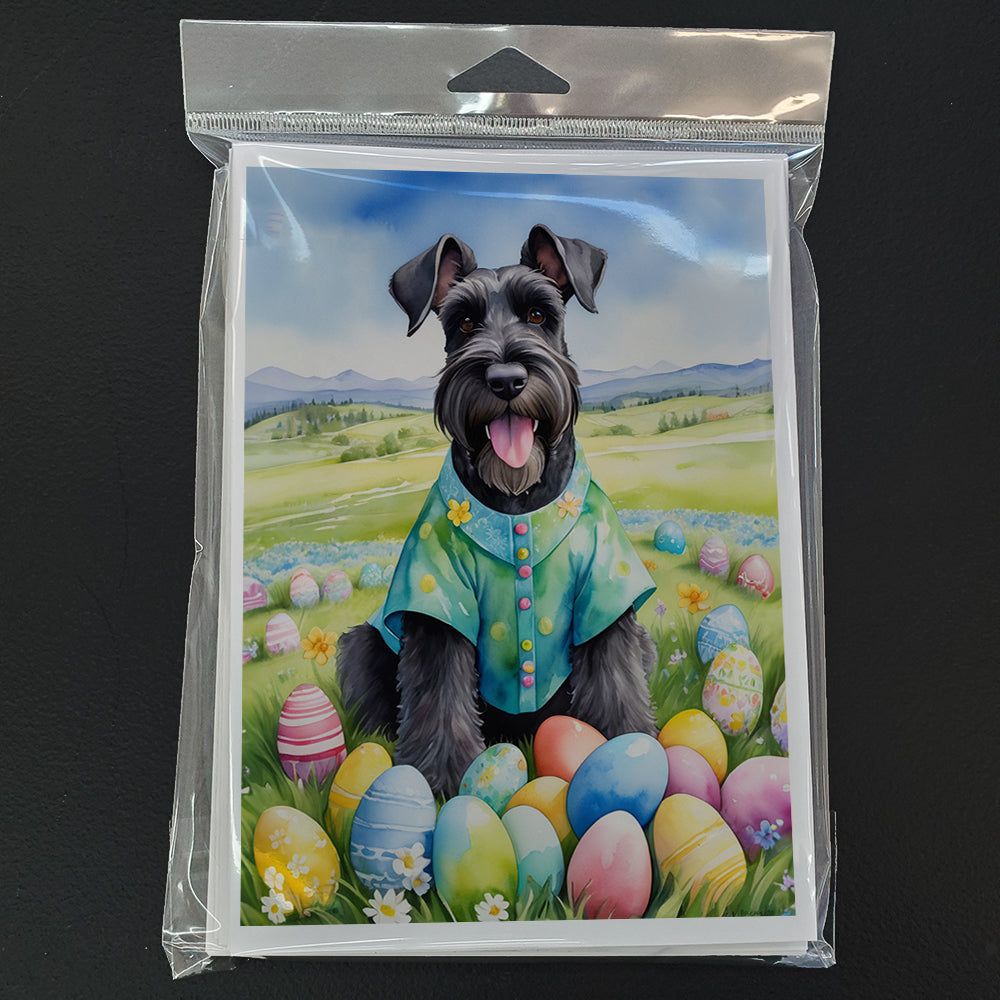 Giant Schnauzer Easter Egg Hunt Greeting Cards Pack of 8