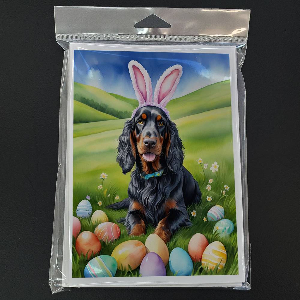 Gordon Setter Easter Egg Hunt Greeting Cards Pack of 8