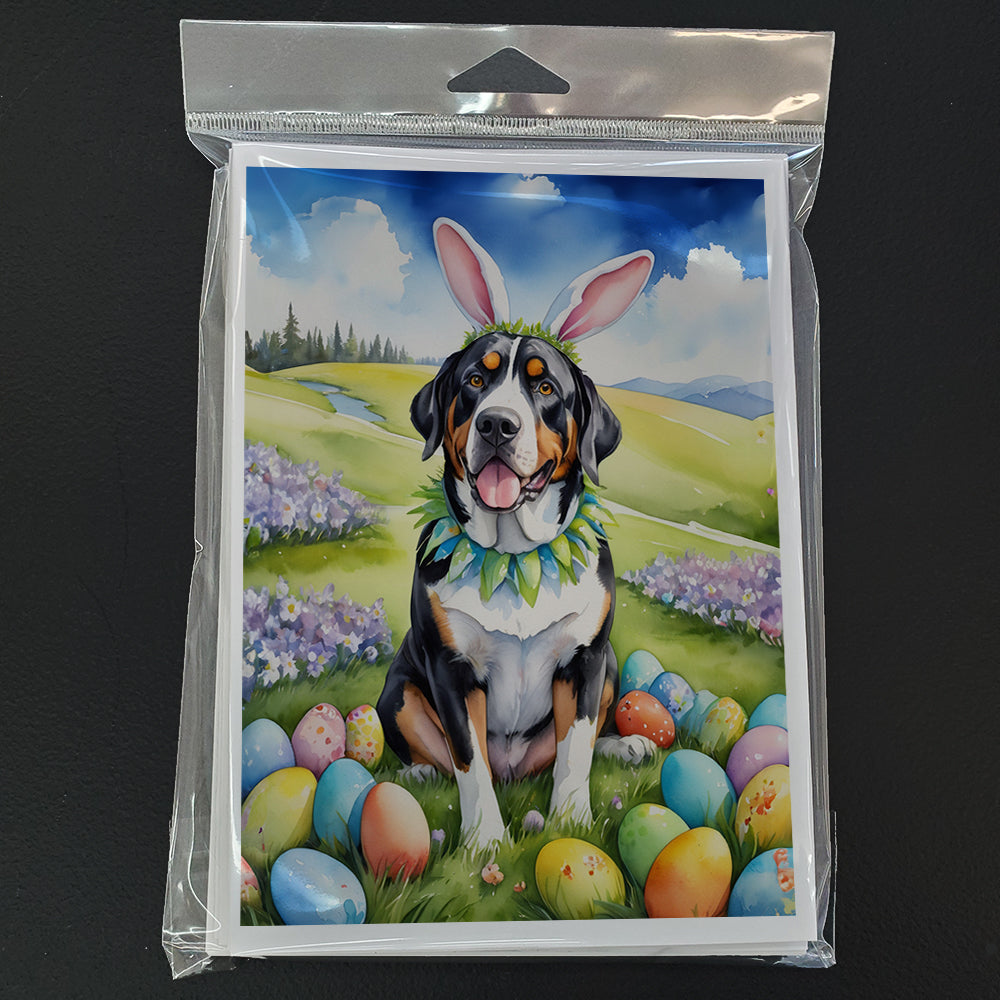 Greater Swiss Mountain Dog Easter Egg Hunt Greeting Cards Pack of 8