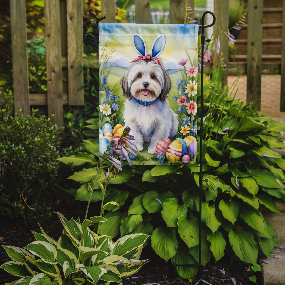 Caroline's Treasures Havanese Easter Garden Flag - Easter Egg Hunt - Dog-Themed Spring Yard Decor