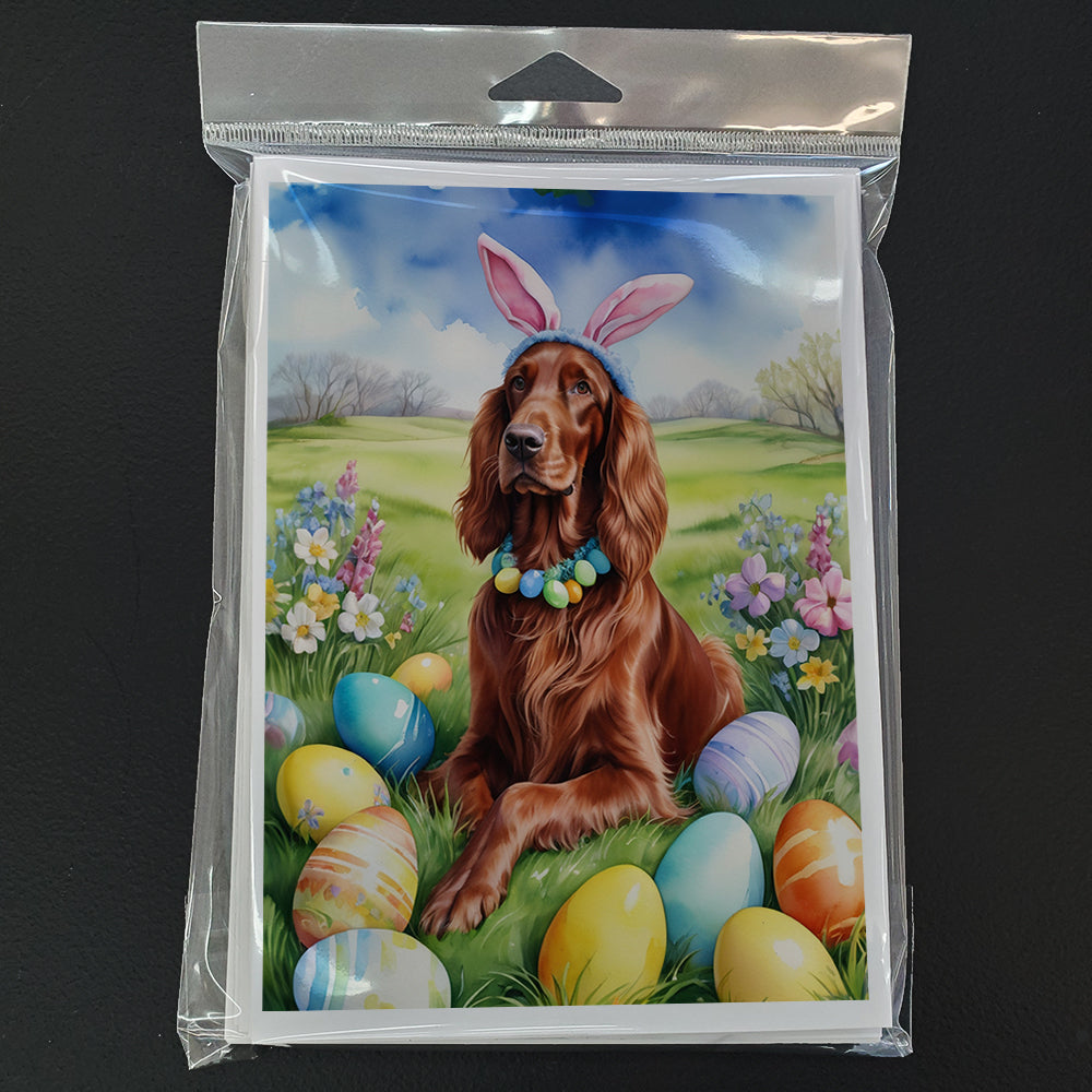 Irish Setter Easter Egg Hunt Greeting Cards Pack of 8