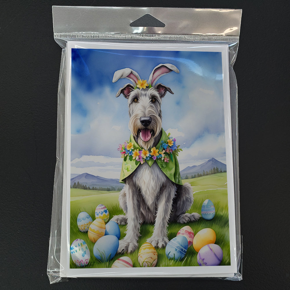 Irish Wolfhound Easter Egg Hunt Greeting Cards Pack of 8