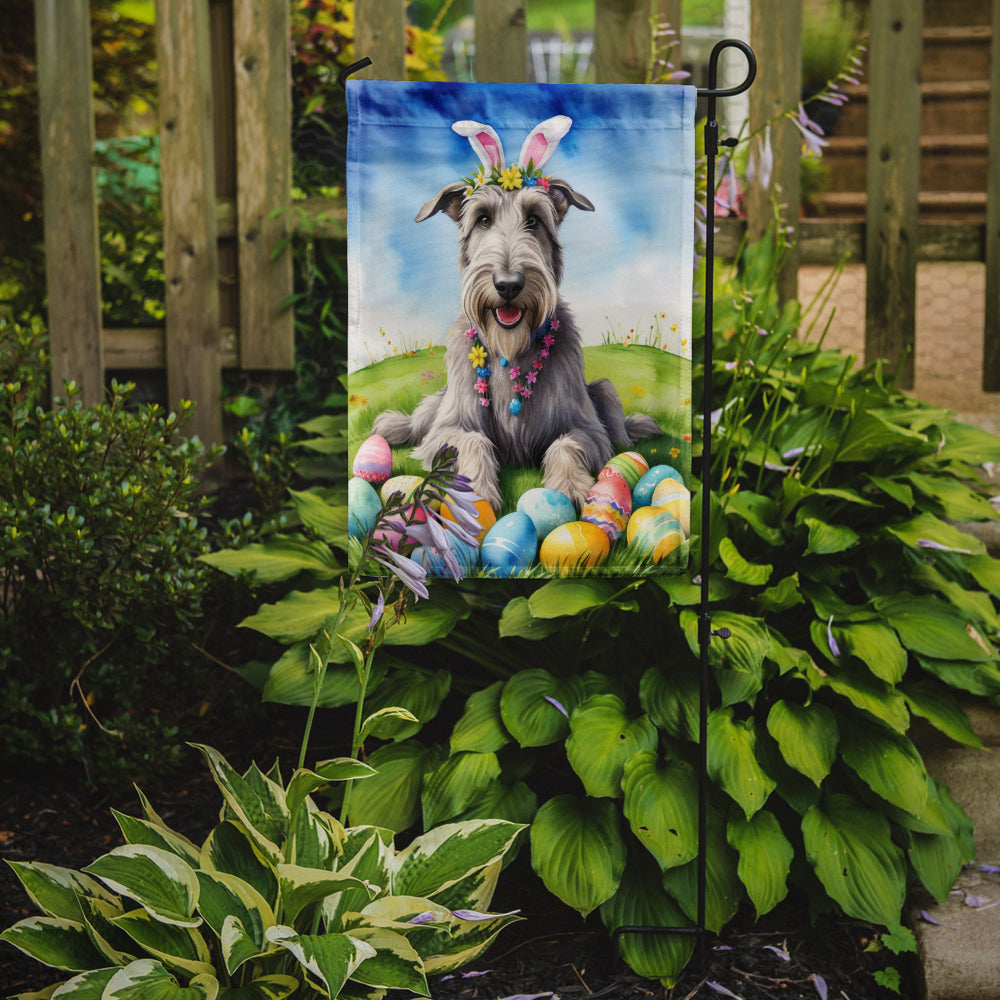 Irish Wolfhound Easter Egg Hunt Garden Flag